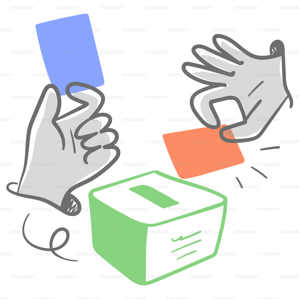 Two hands holding a paper and a box