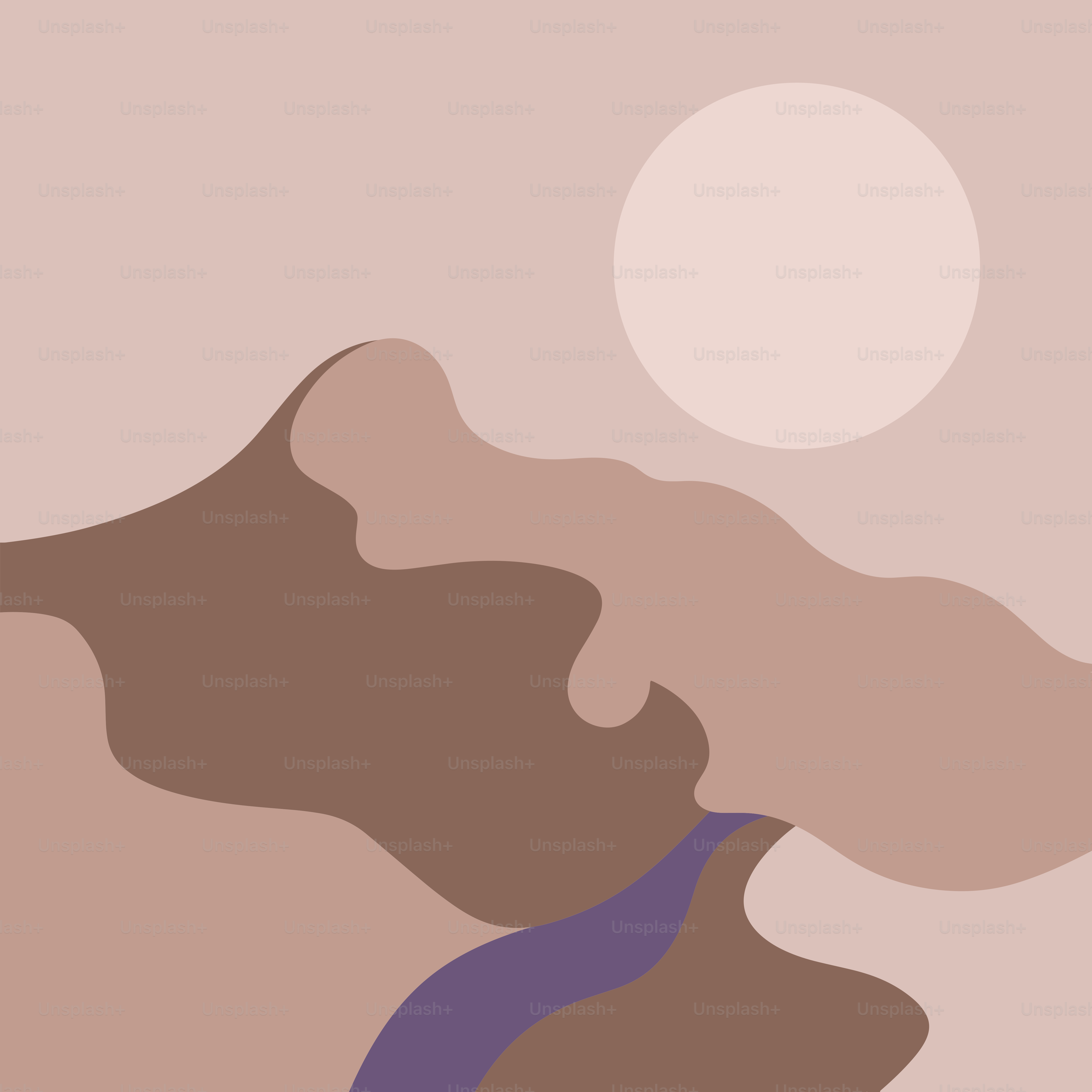 A painting of a mountain with a river running through it