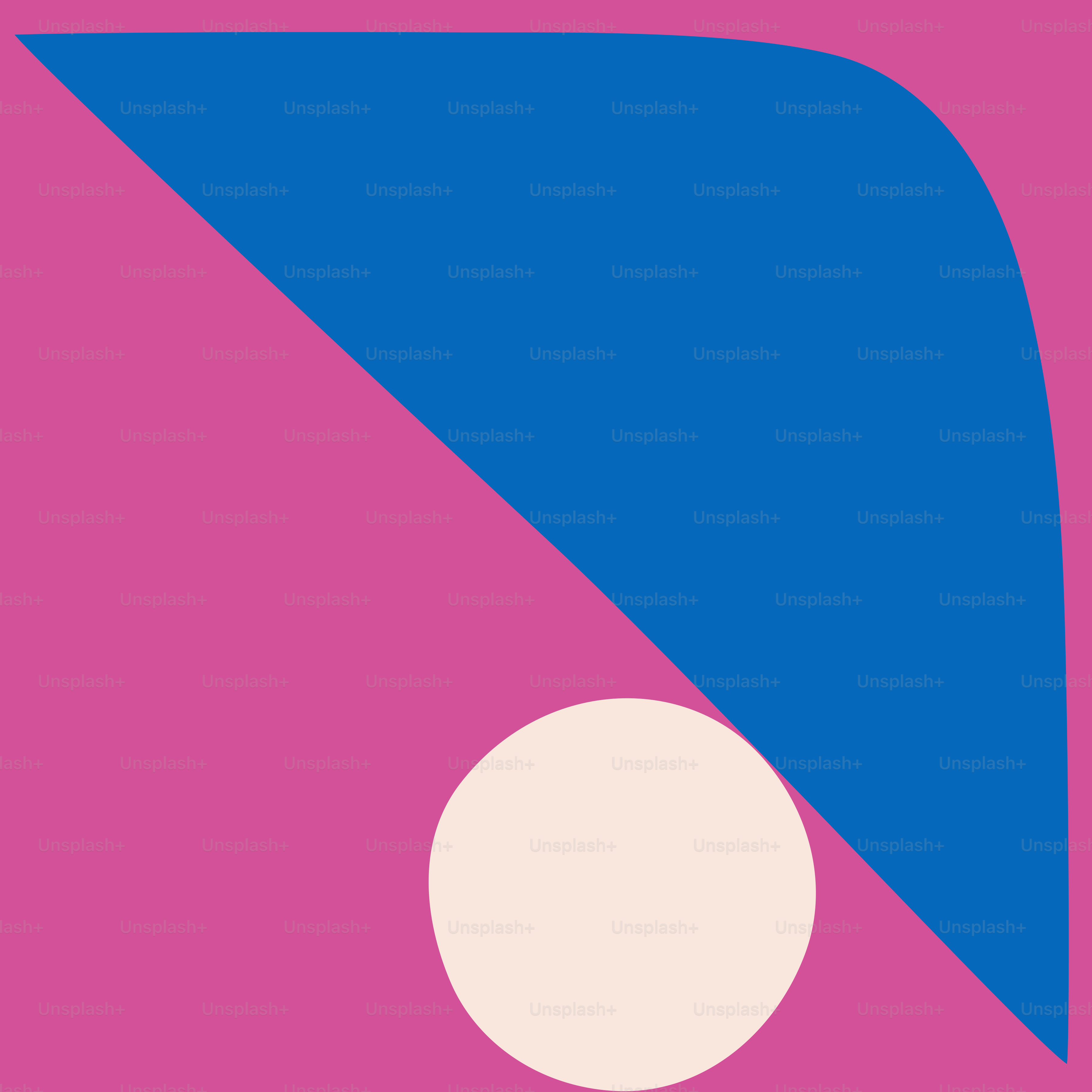 A pink and blue square with a white circle