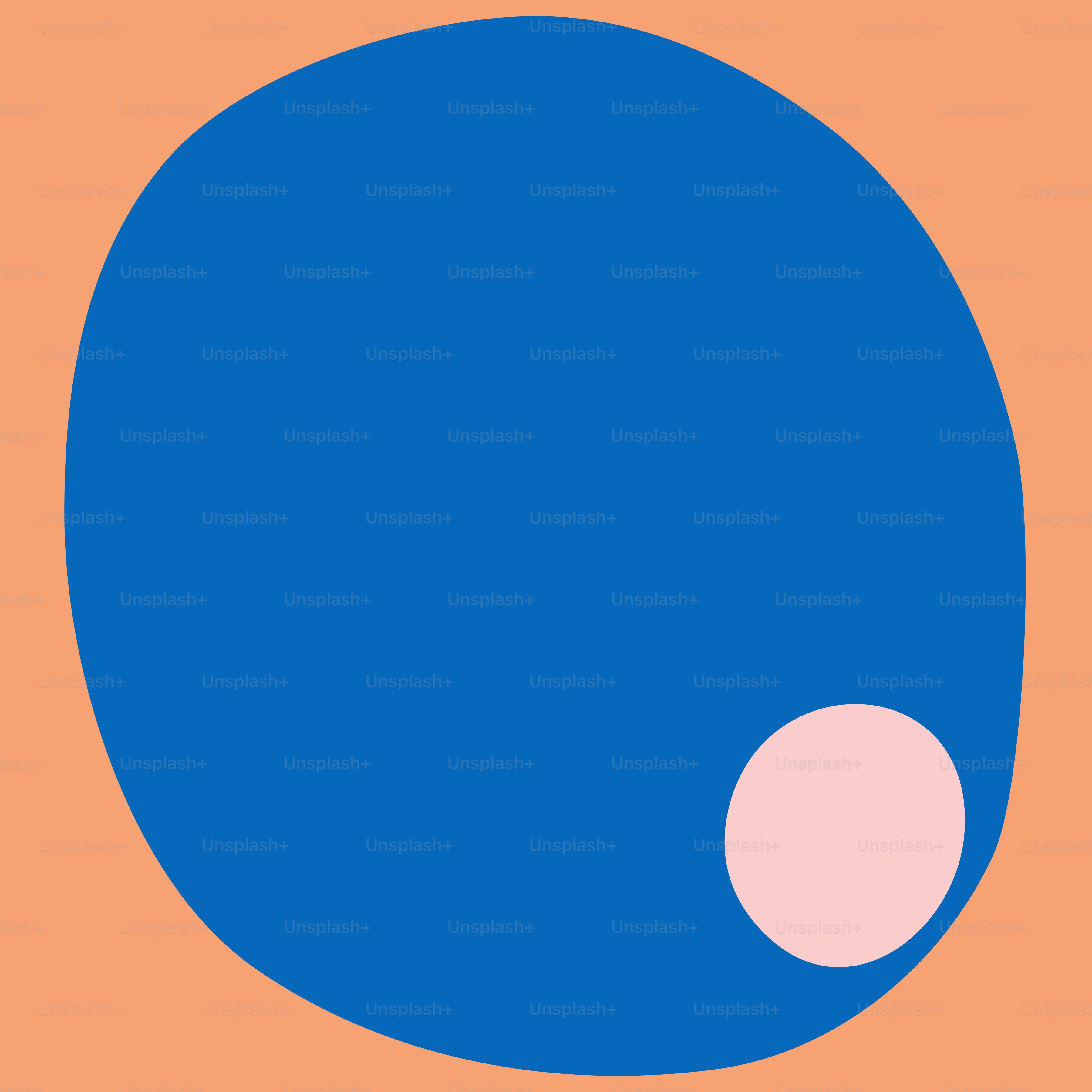 Um círculo azul com um ponto rosa