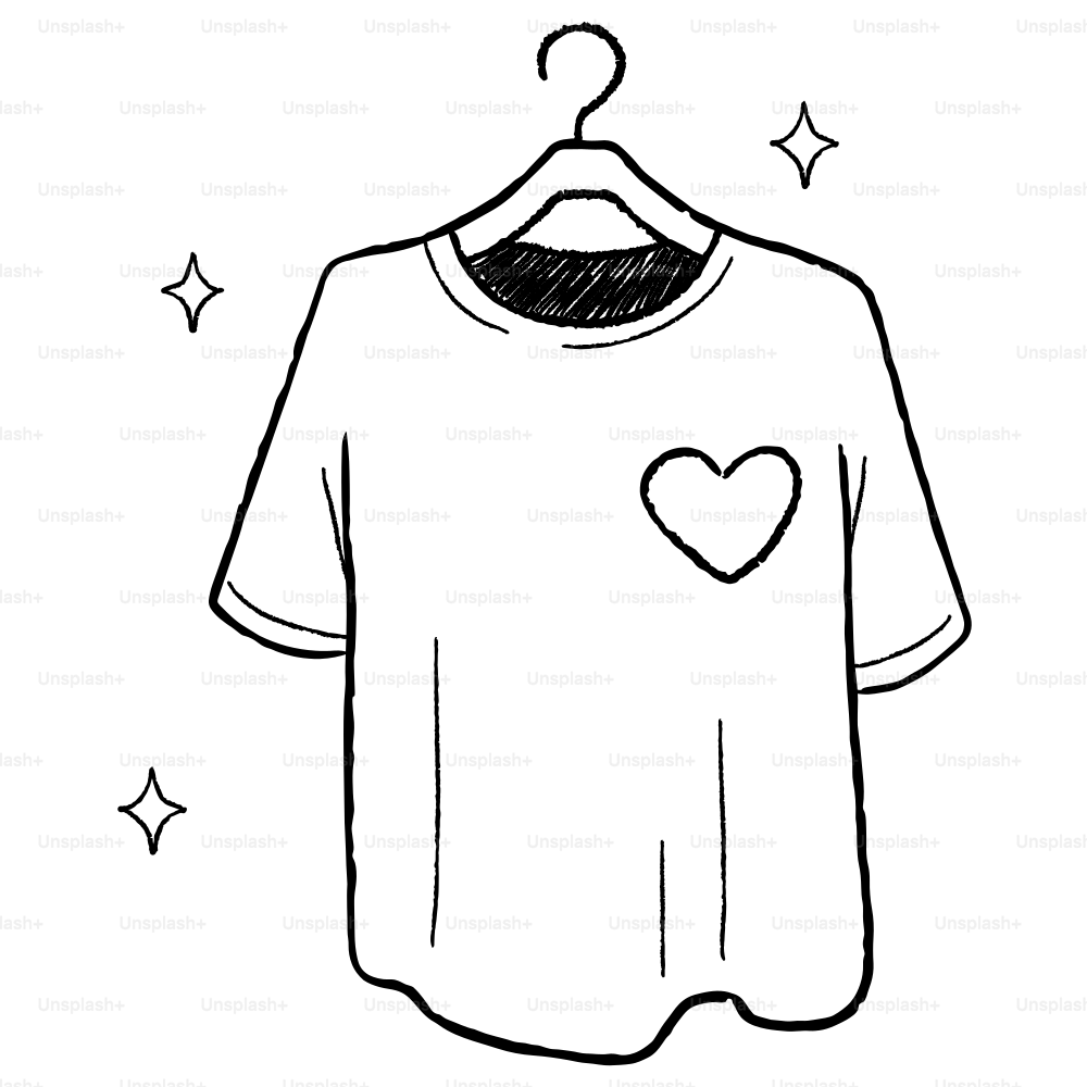 A t - shirt with a heart on it