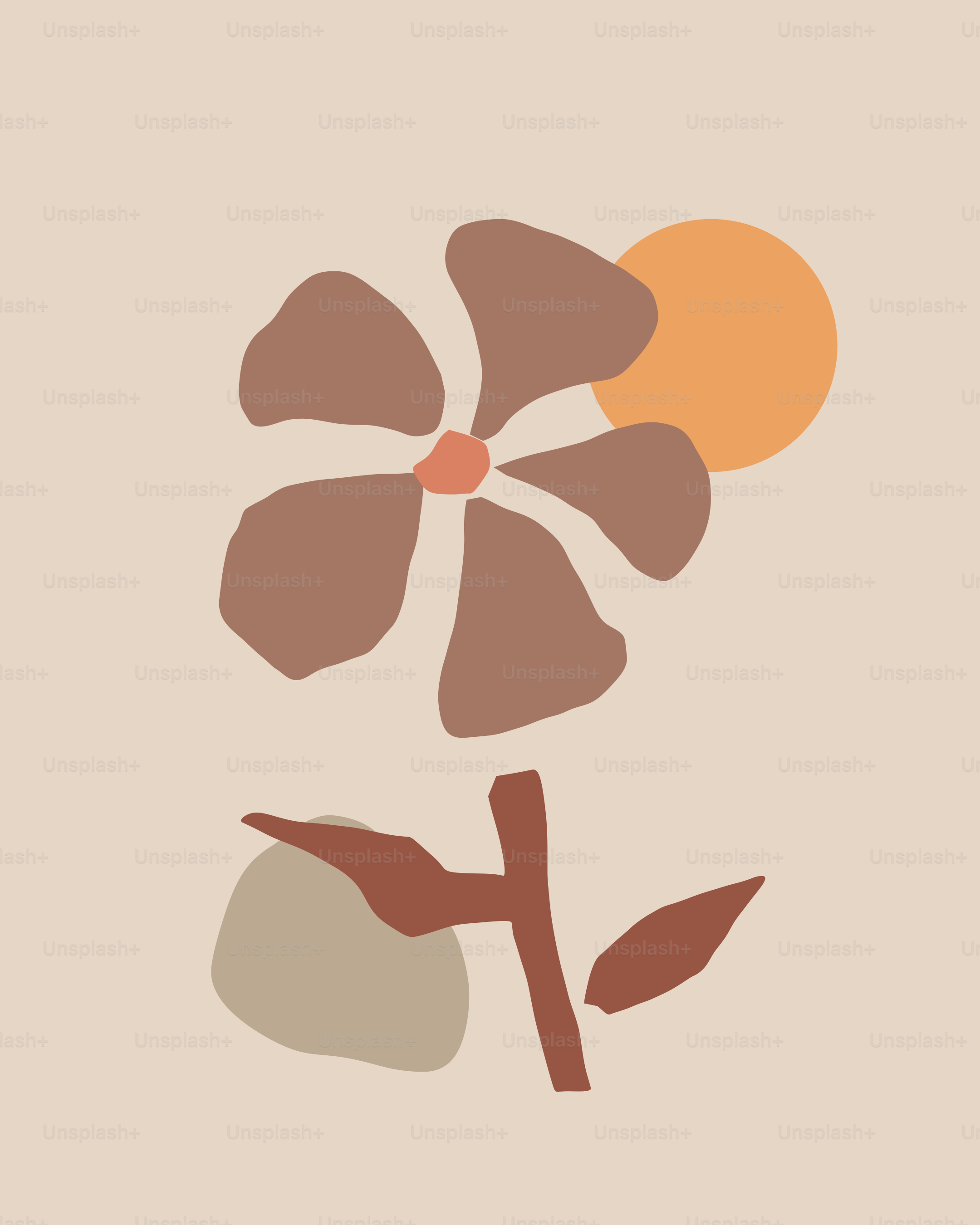 Uma flor que está sobre uma mesa