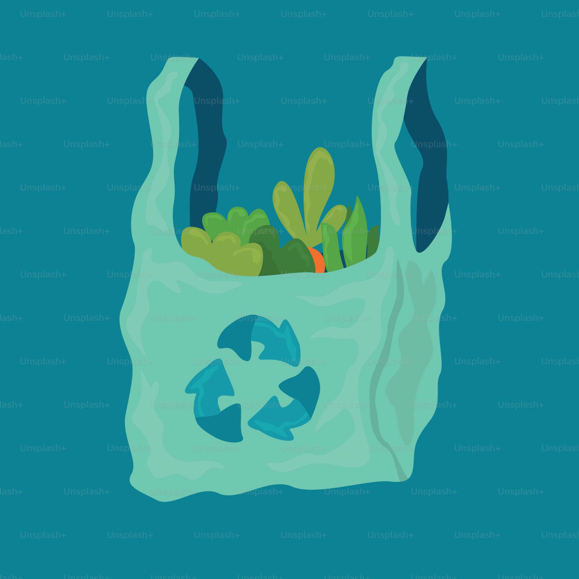 A bag with a recycle inside of it