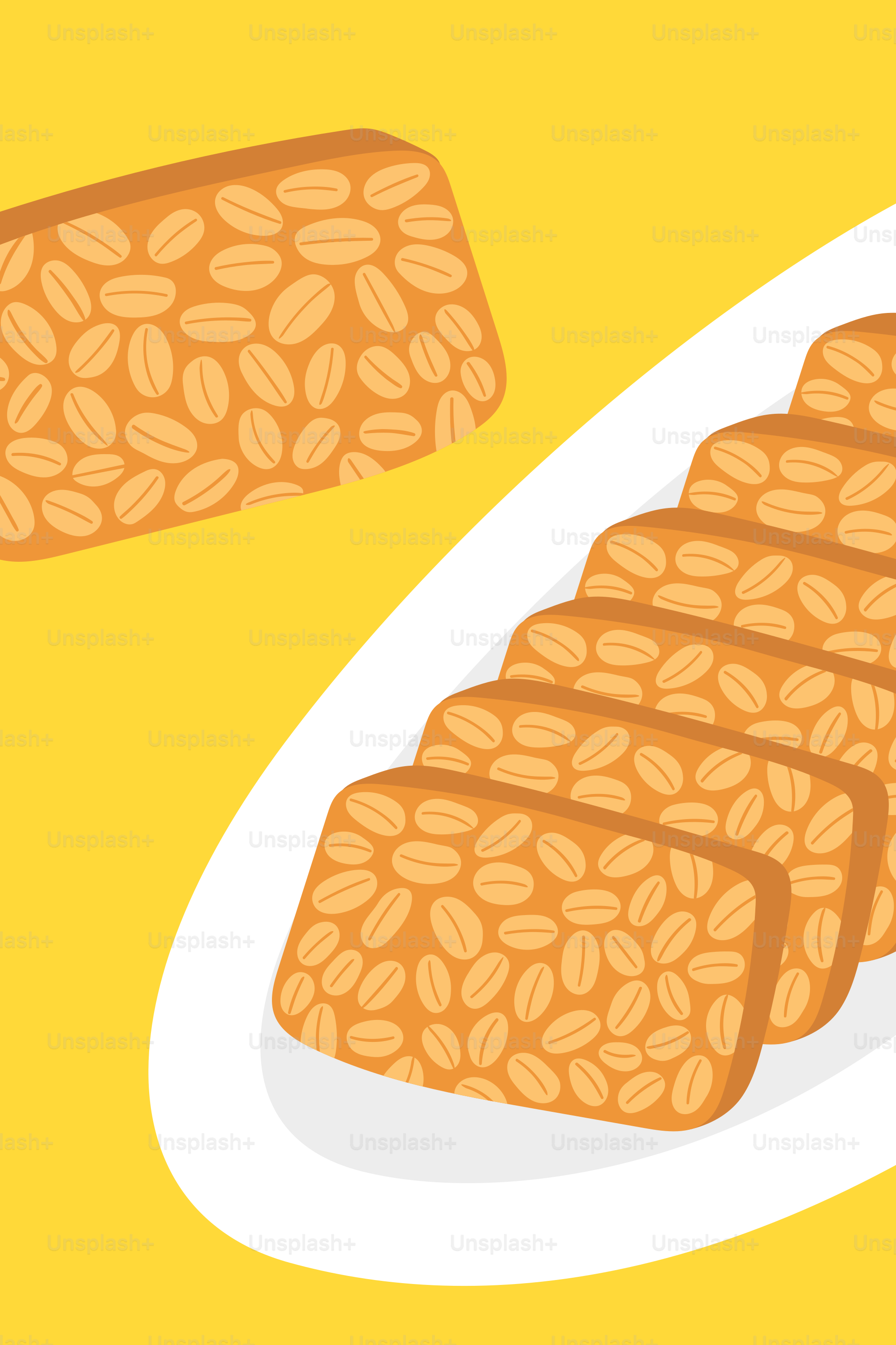 A white plate topped with slices of bread