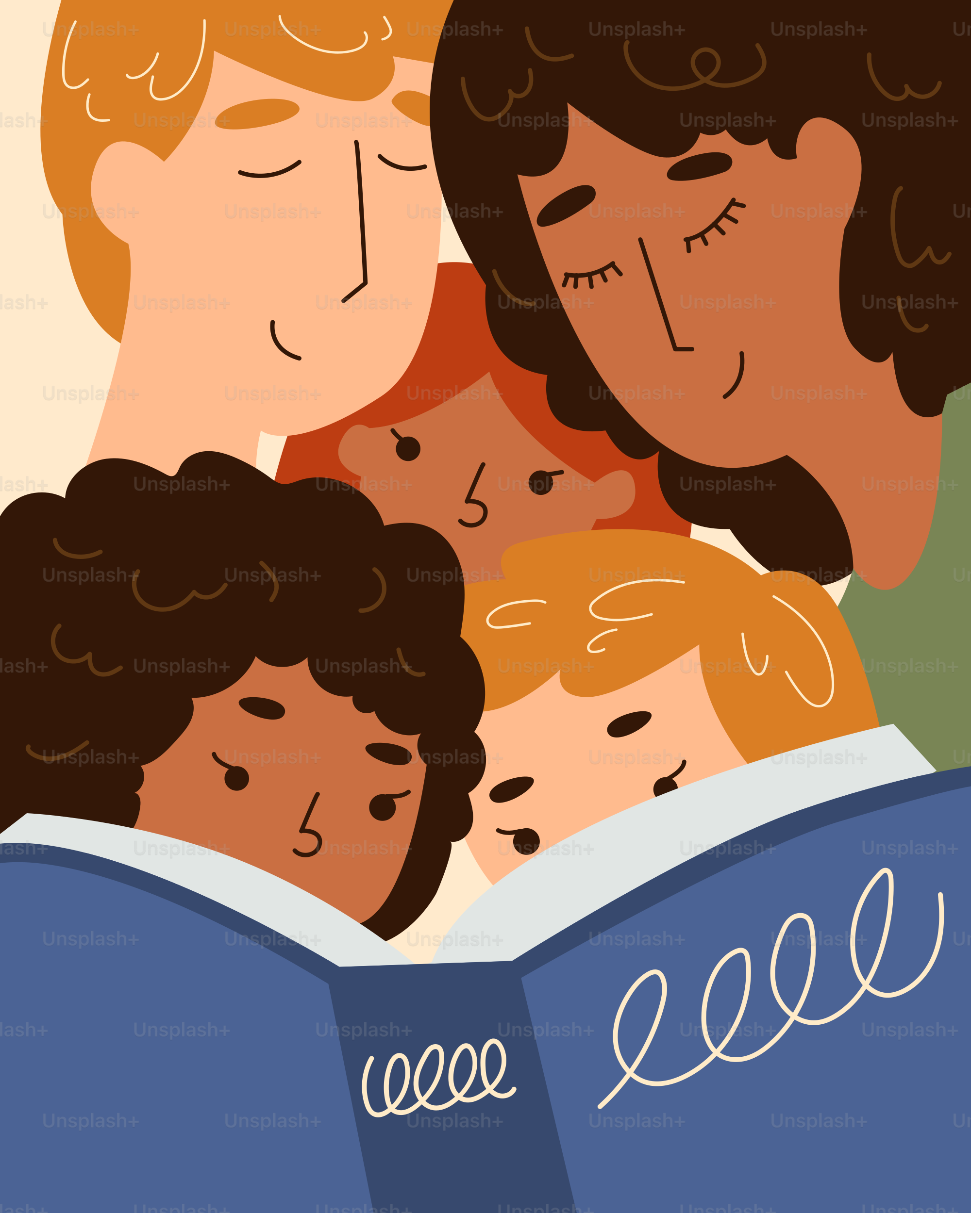 Um grupo de pessoas lendo um livro juntos
