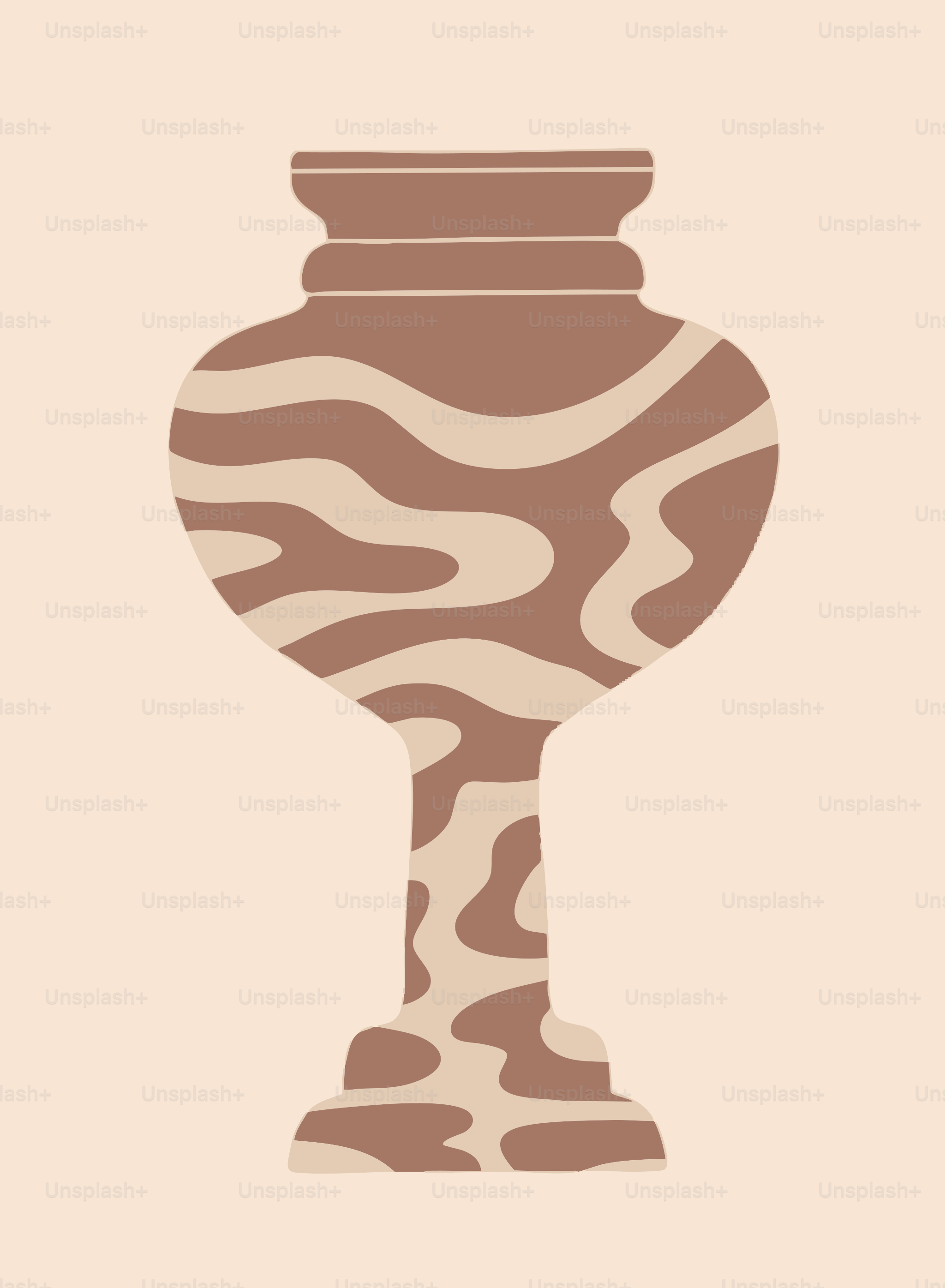A picture of a vase on a beige background