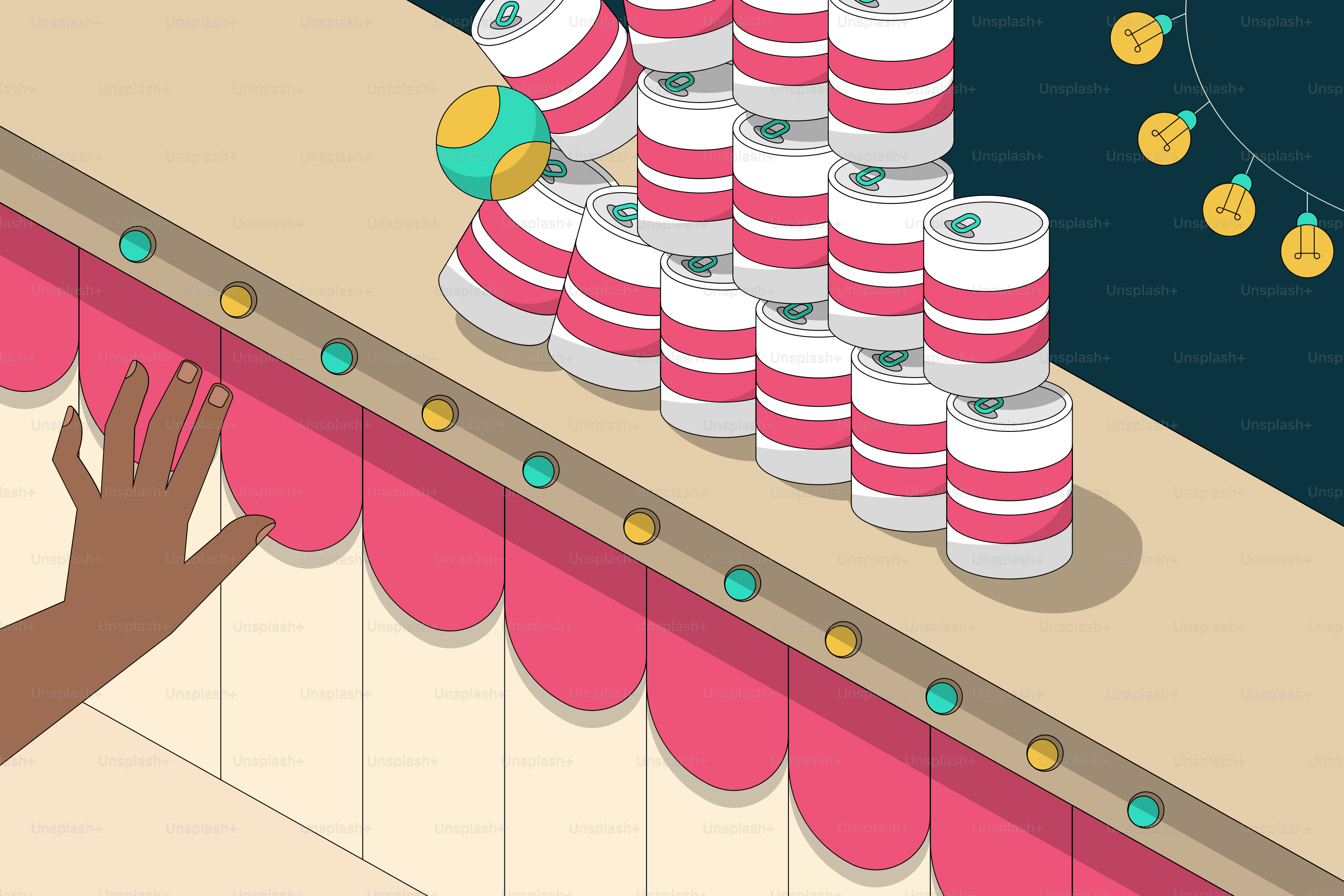 トイレットペーパーの束に手を伸ばす人