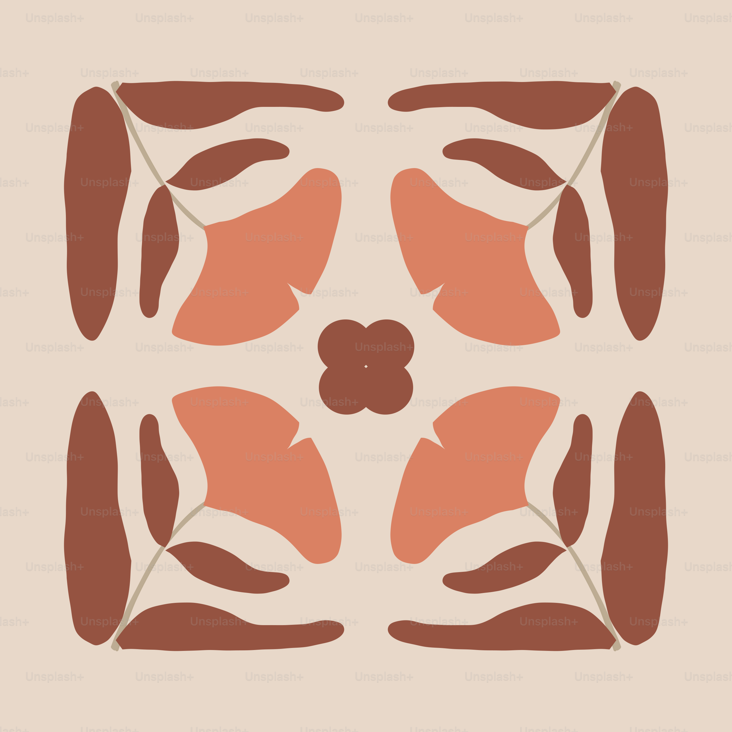 A picture of a square with leaves on it