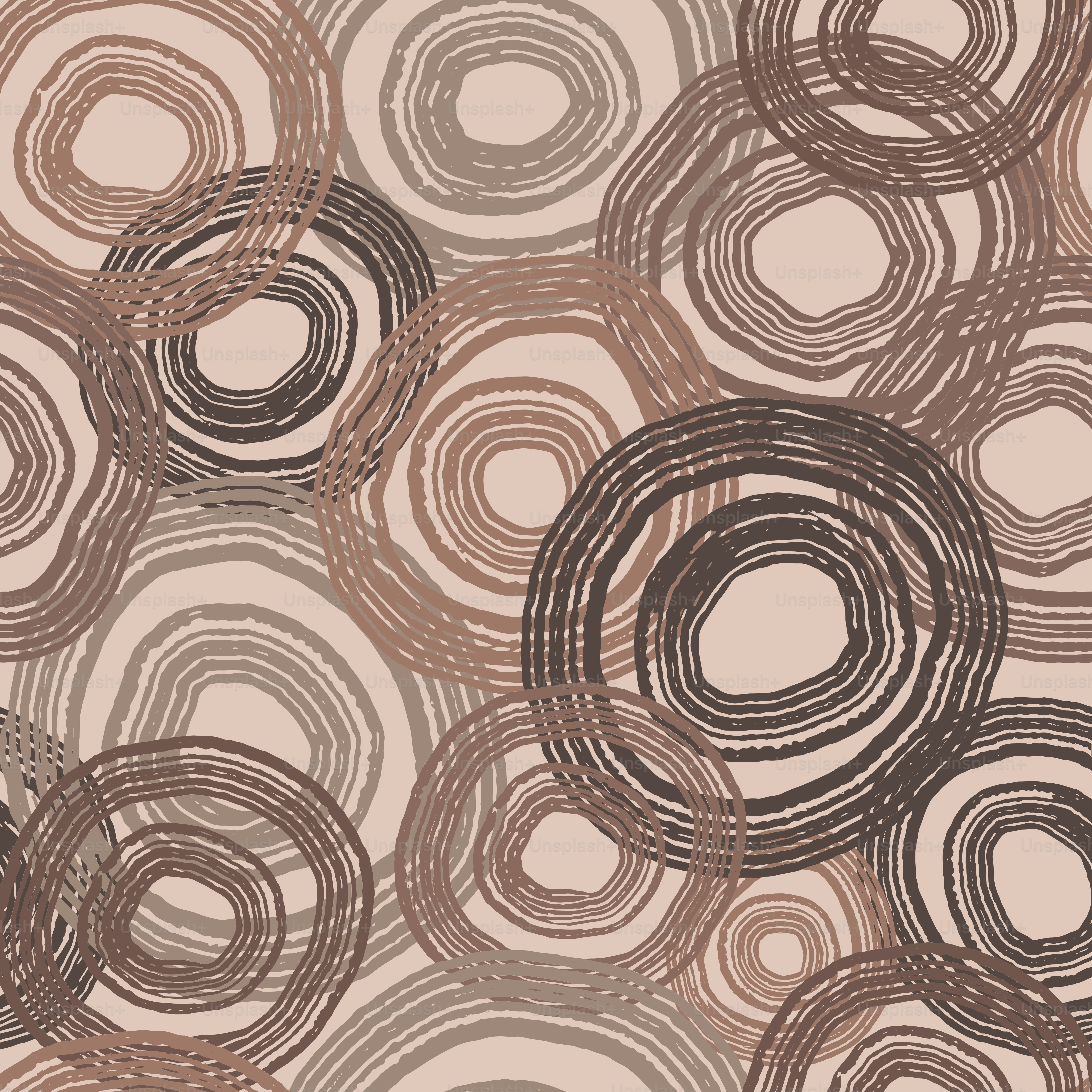 A pattern of circles on a beige background