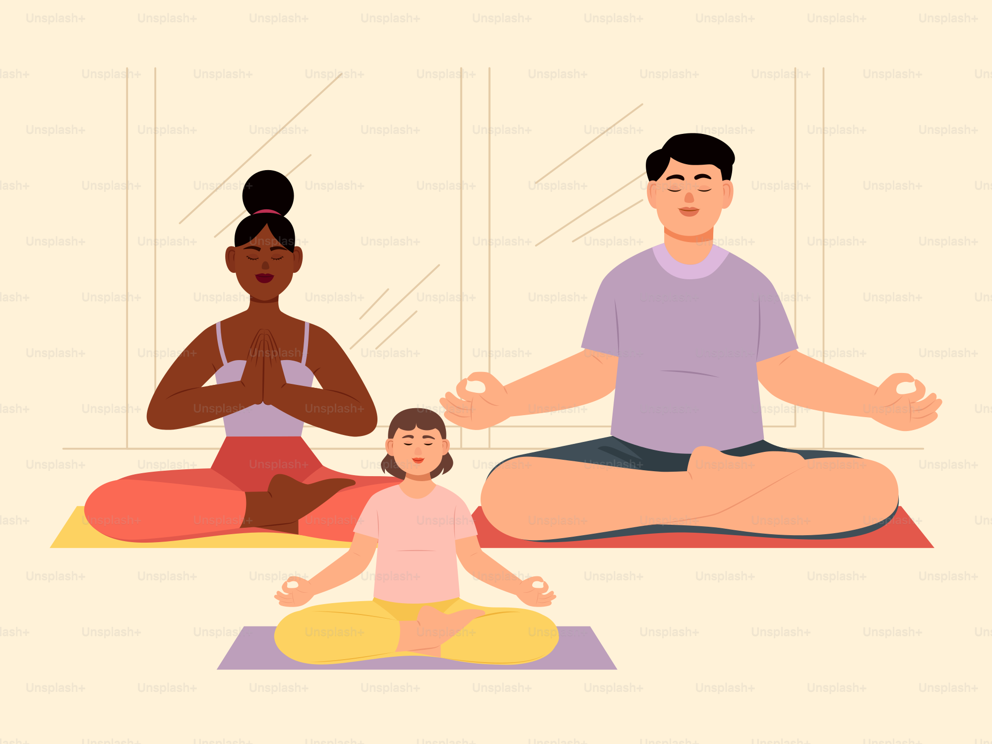 Ein Mann und eine Frau machen zusammen Yoga
