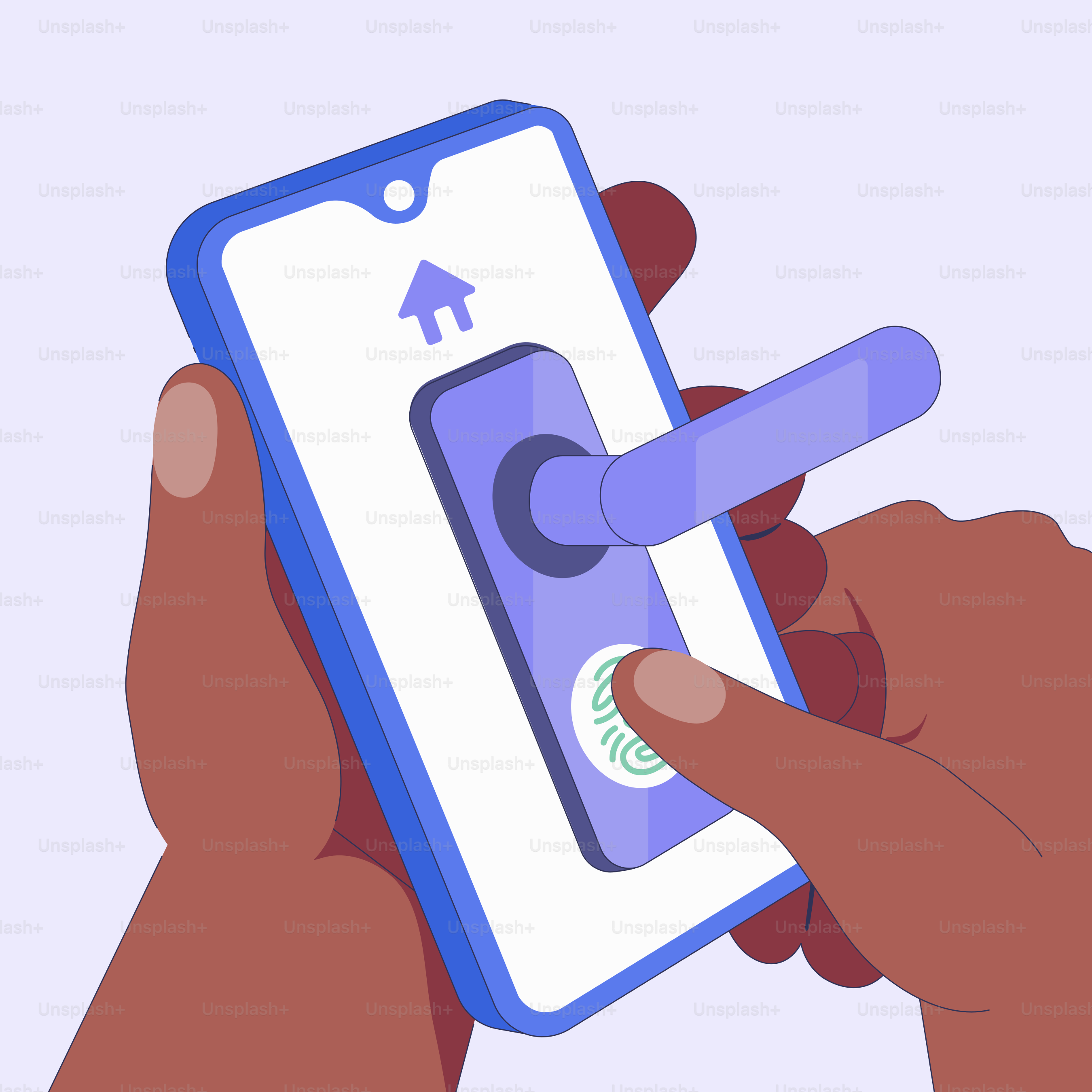 A person holding a smart phone in their hand