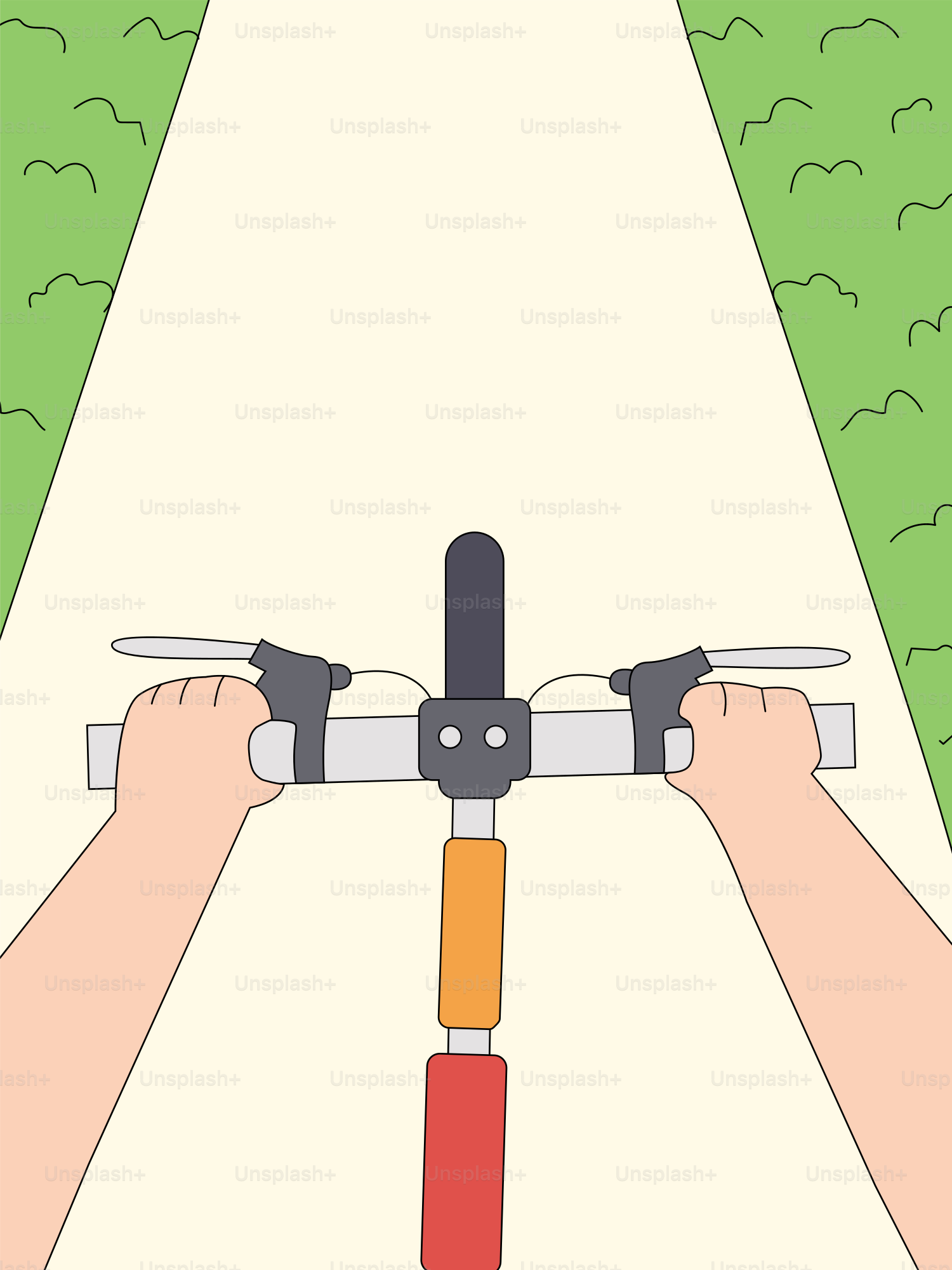 A person riding a bike down a street