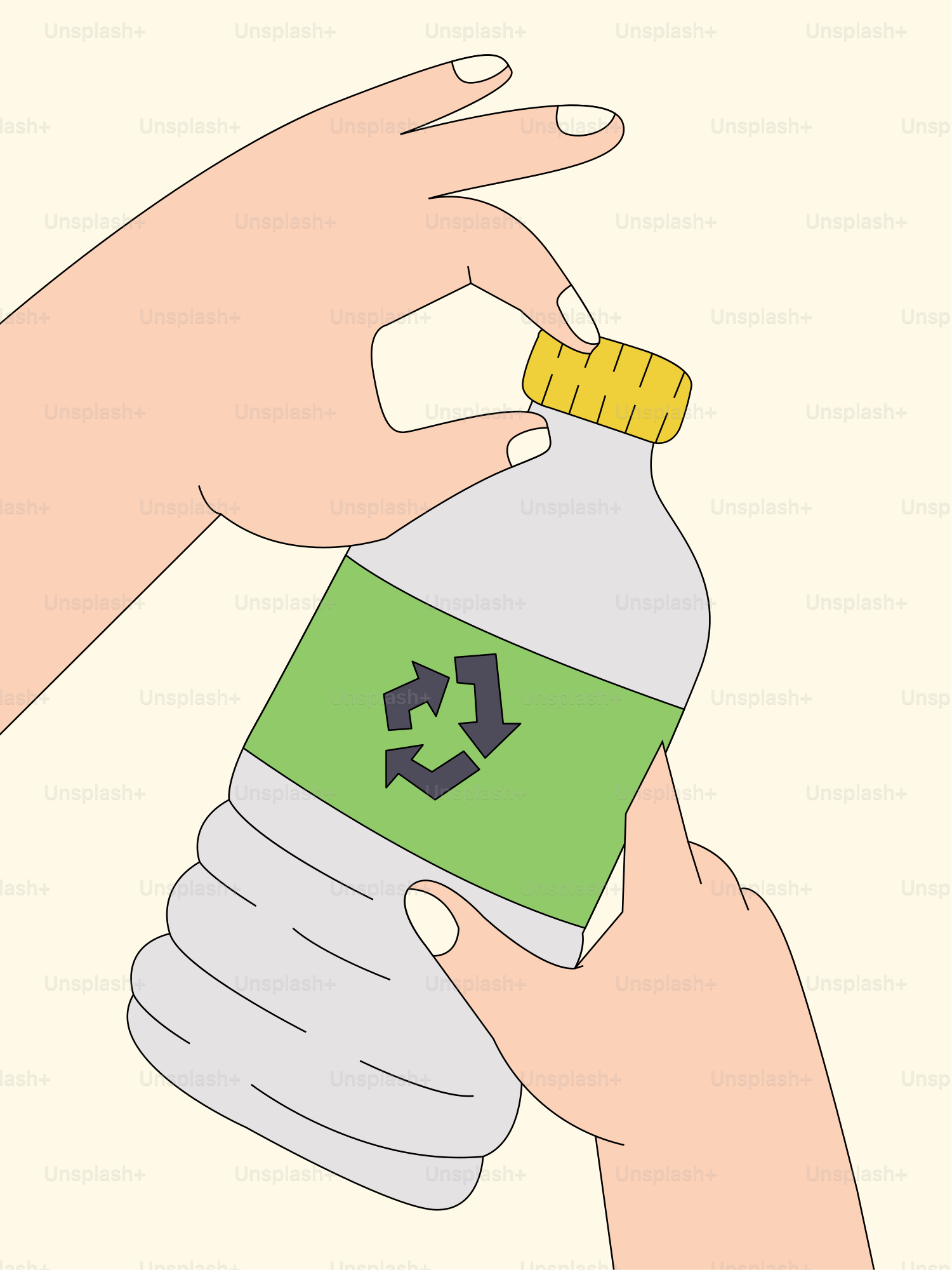 A person is holding a bottle of water