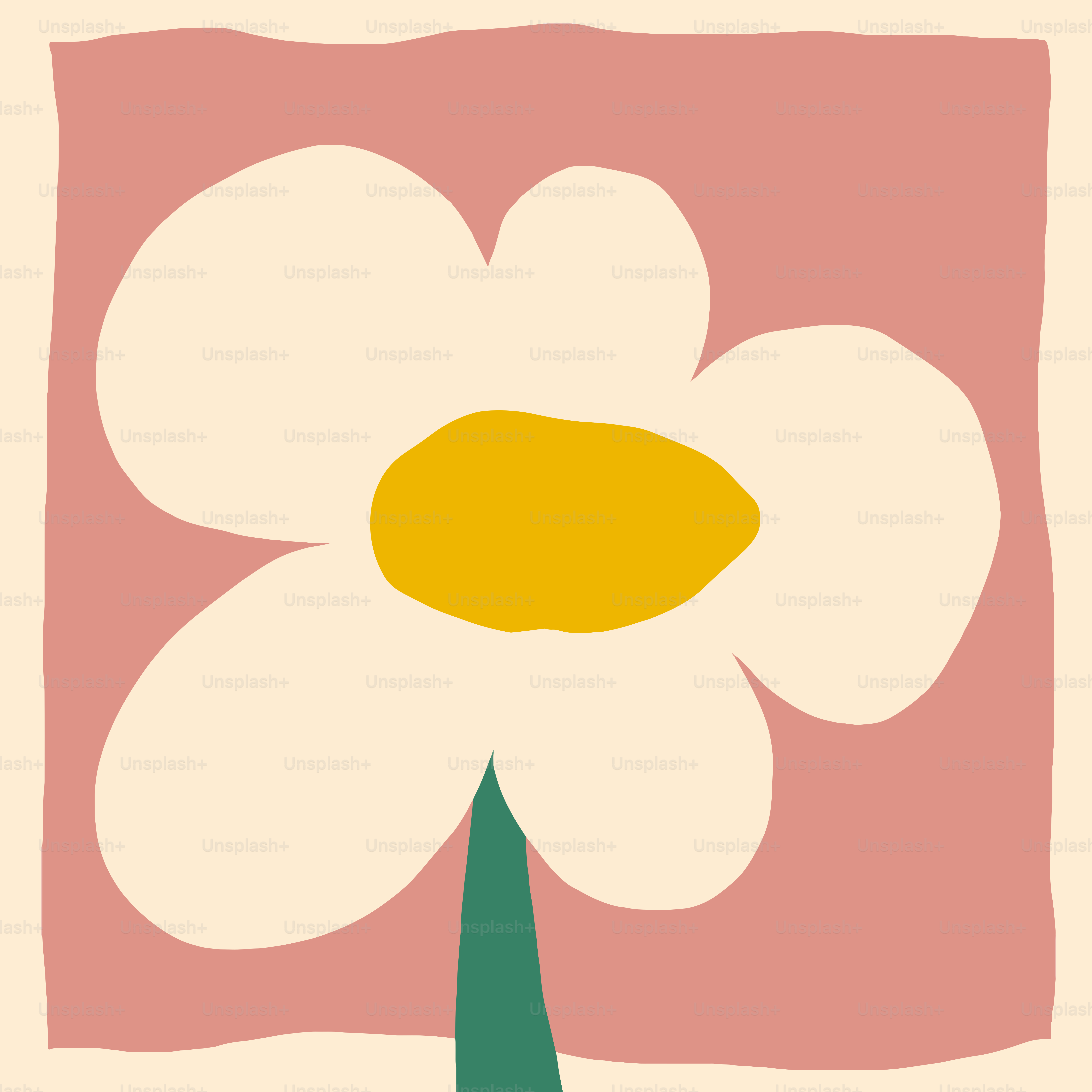 A picture of a flower with a yellow center