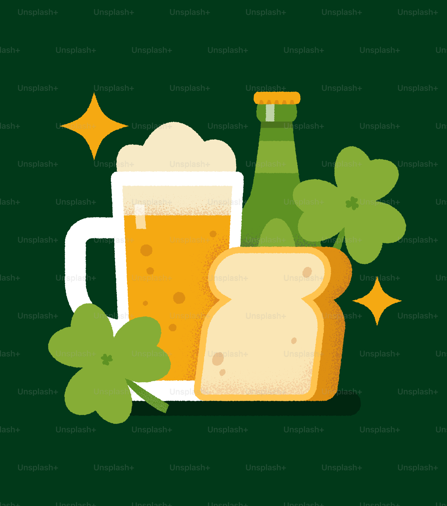 A glass of beer and a piece of bread