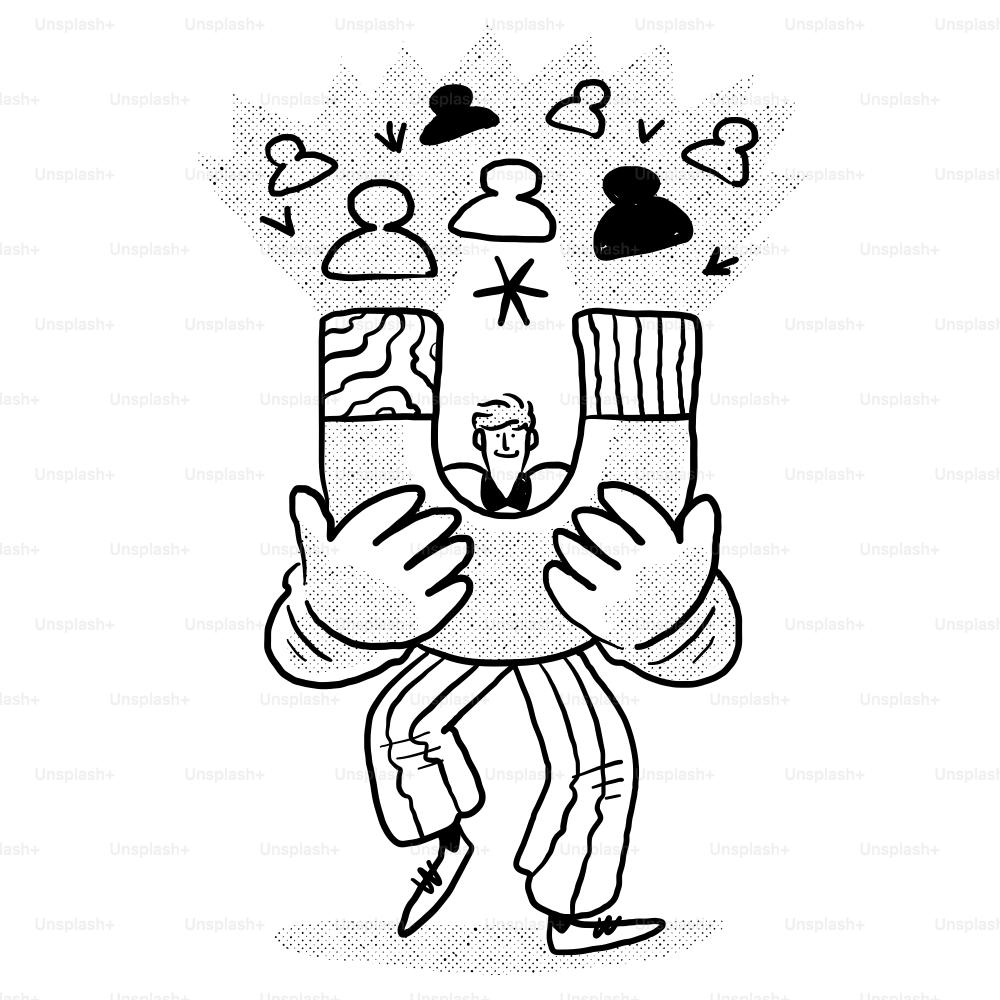 A drawing of a person holding a book