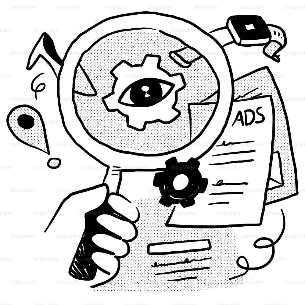 종이 위에 돋보기를 든 손 벡터 – Unsplash의 그림 이미지, image size:3000x3000