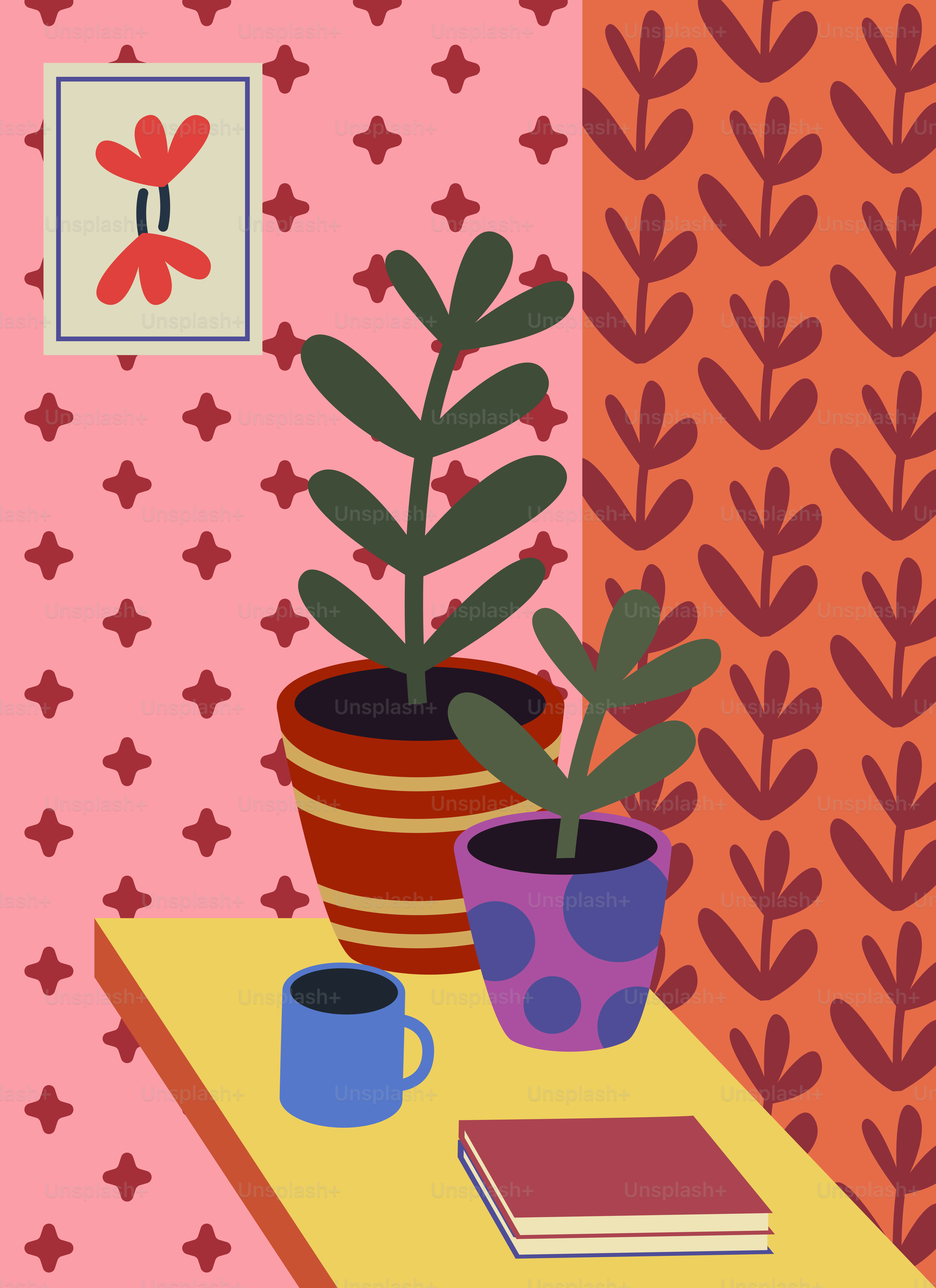 A potted plant sitting on top of a table