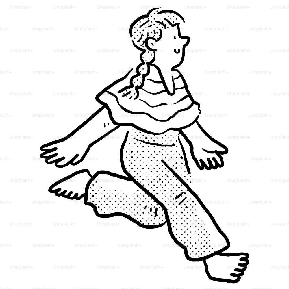 Un disegno di una ragazza seduta su un water con un fiore in mano  vettoriale – Immagine di Pianta su Unsplash, image size:3000x3000