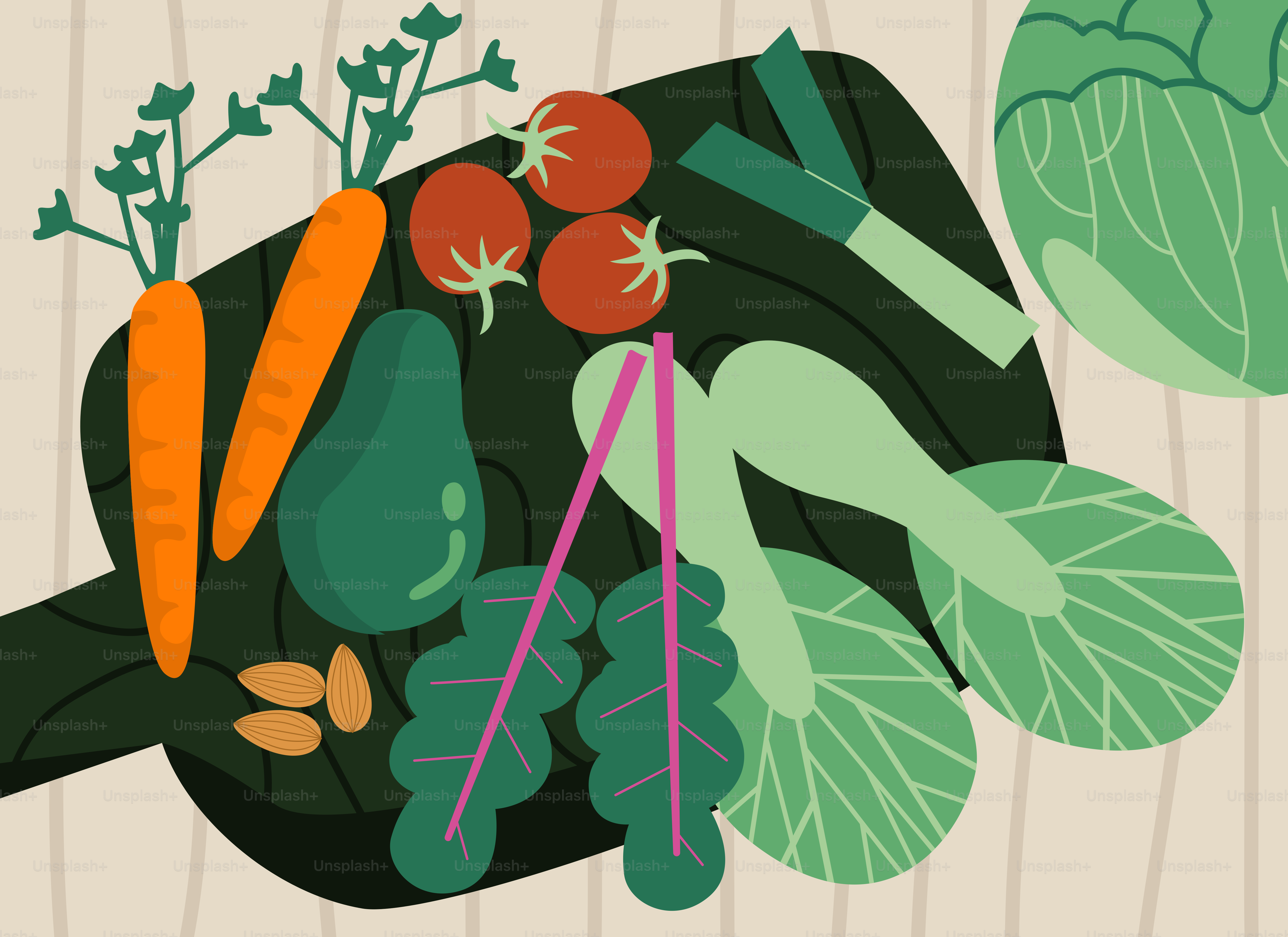 Ein Haufen Gemüse, das auf einem Tisch steht