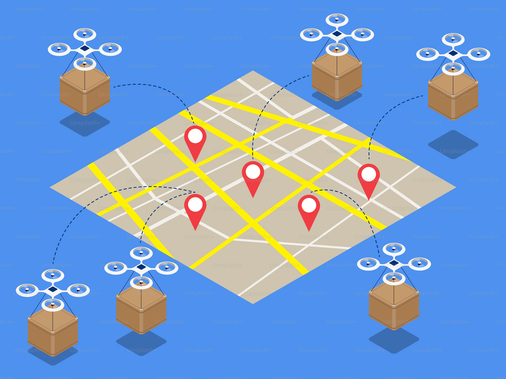 A map with a bunch of boxes around it vector – Technology Image on Unsplash