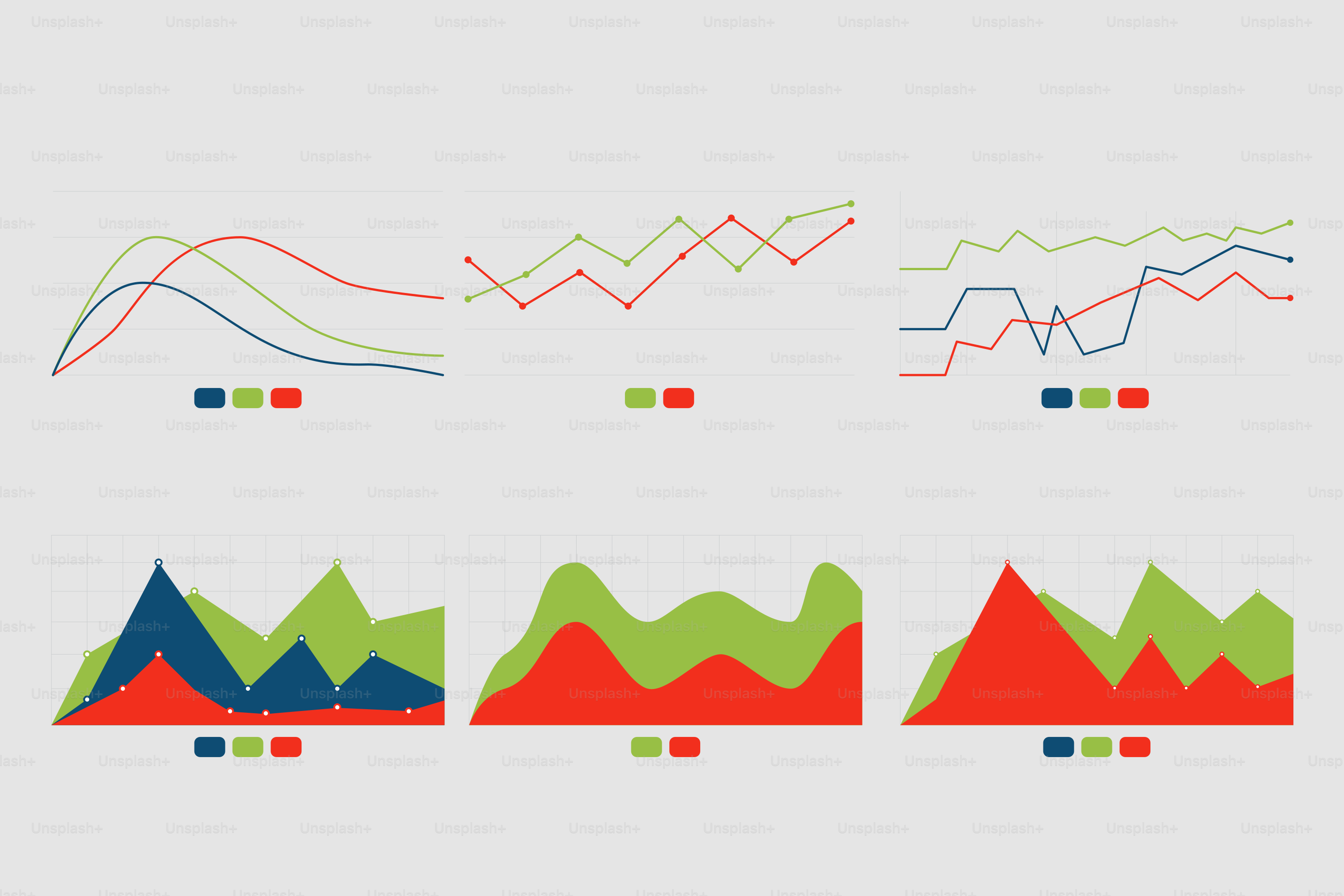 Un montón de gráficos que están en una pared