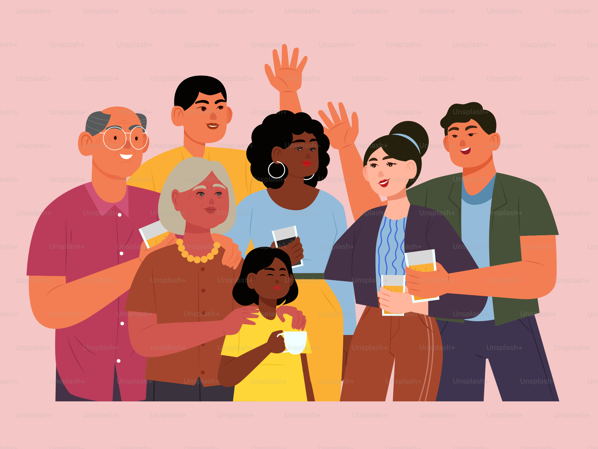 A group of people standing next to each other