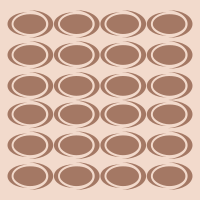 A picture of a square with a lot of circles on it