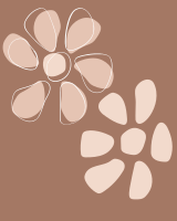 A picture of a flower on a brown background