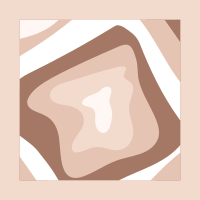 茶色と白の模様が入った四角い絵