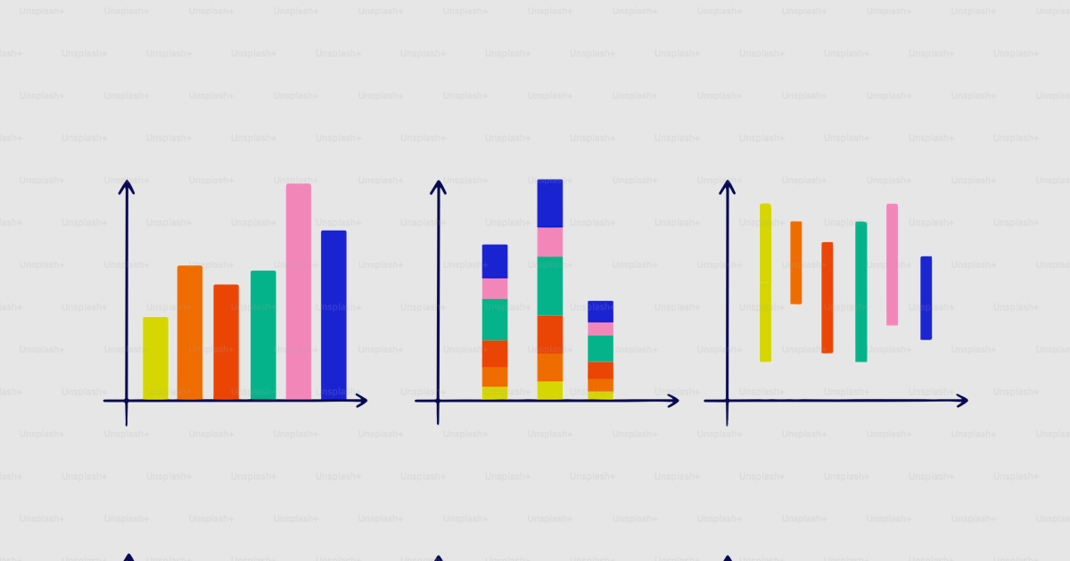A white background with different colored graphs vector – Vector Image ...
