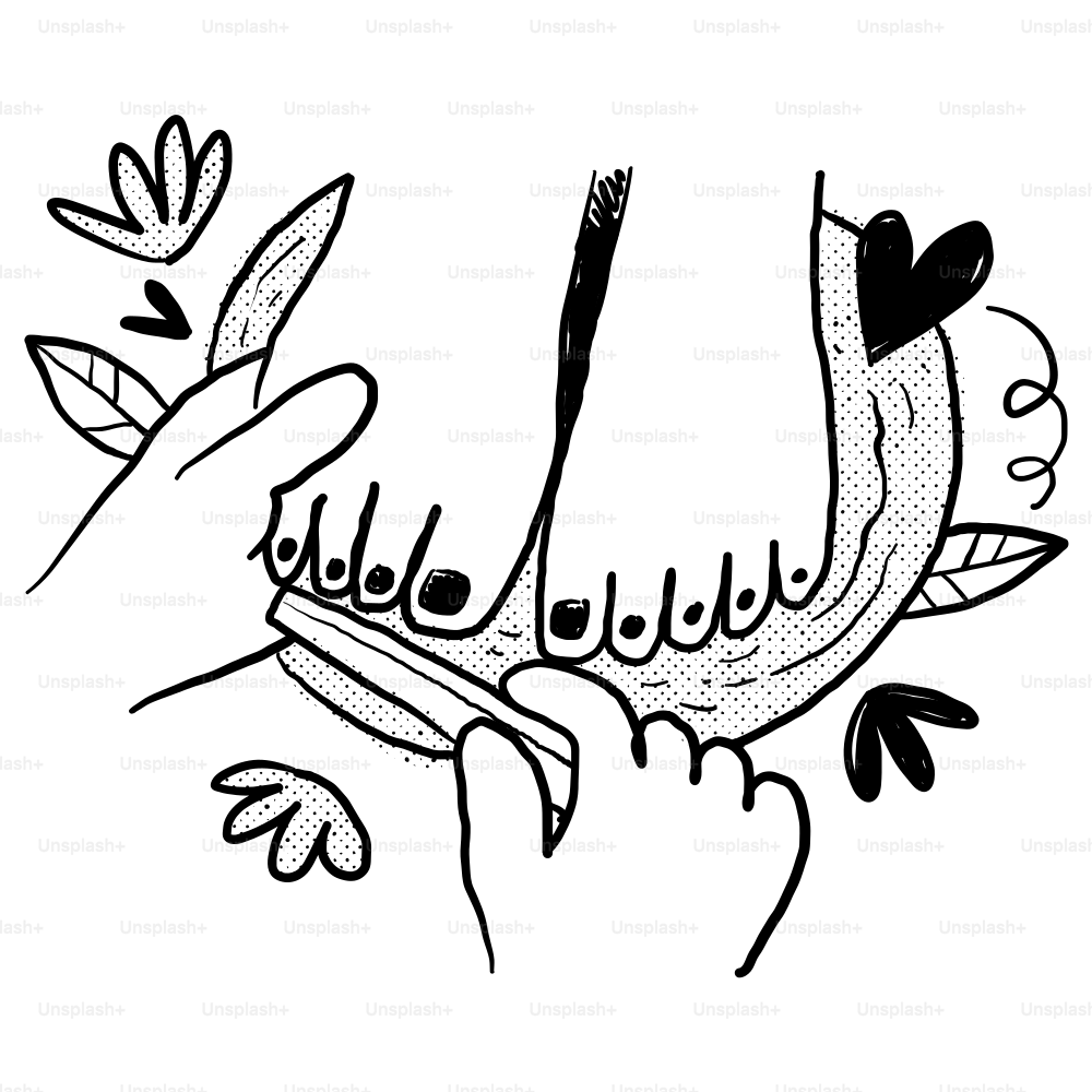 A black and white drawing of a bird on a branch