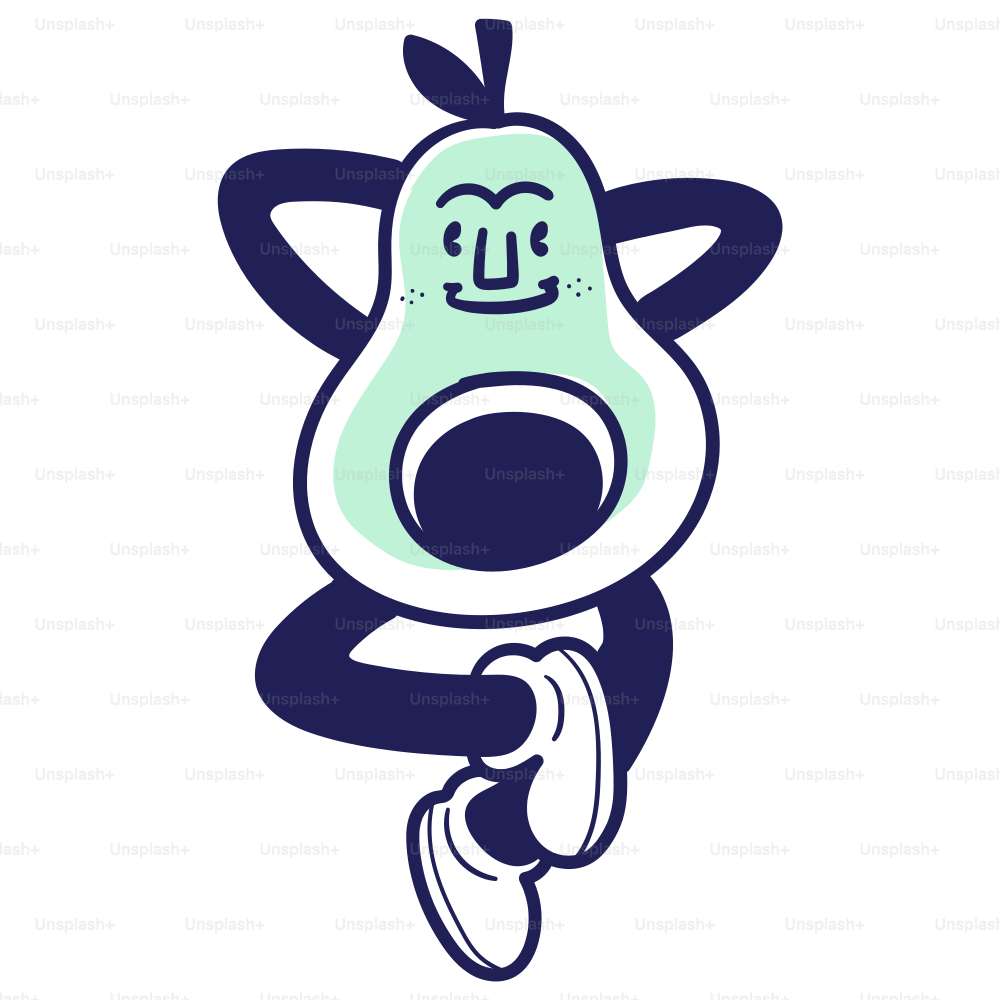 A cartoon character with a smile on his face