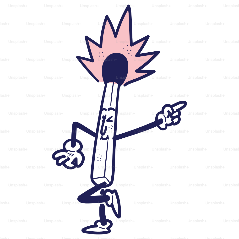 口から炎が出ている歯ブラシの漫画