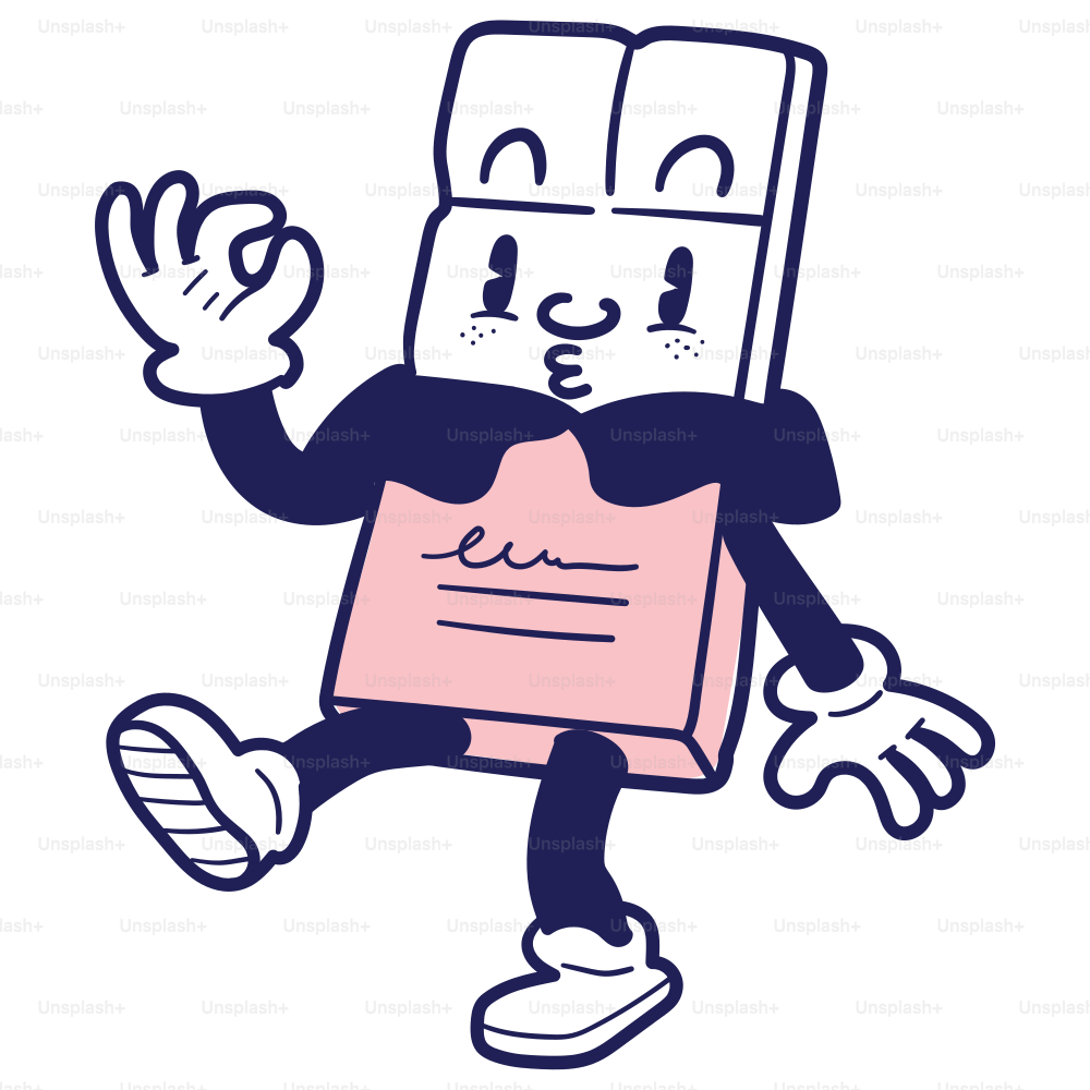 A cartoon character with a box on his back