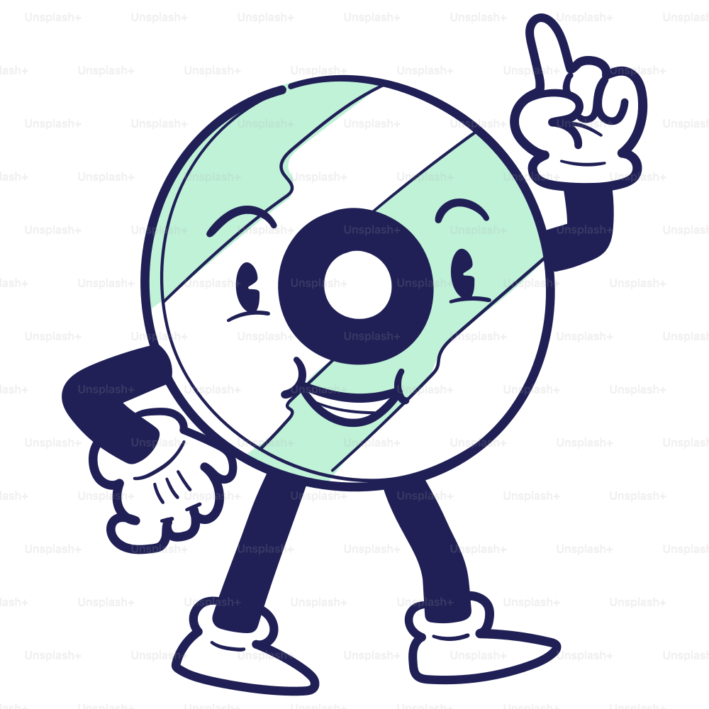 A cartoon character holding up a peace sign