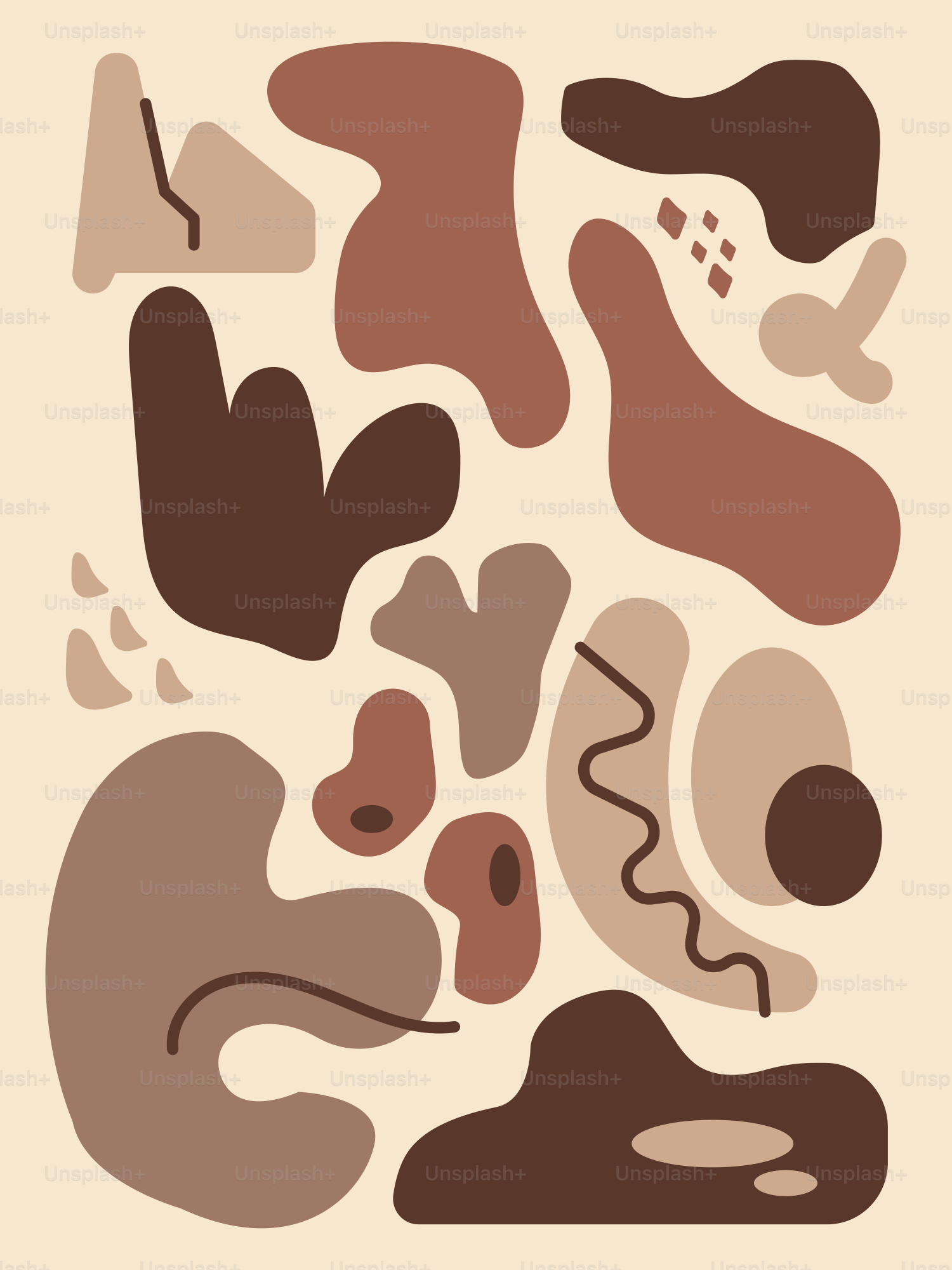 Ein Plakat mit verschiedenen Formen darauf