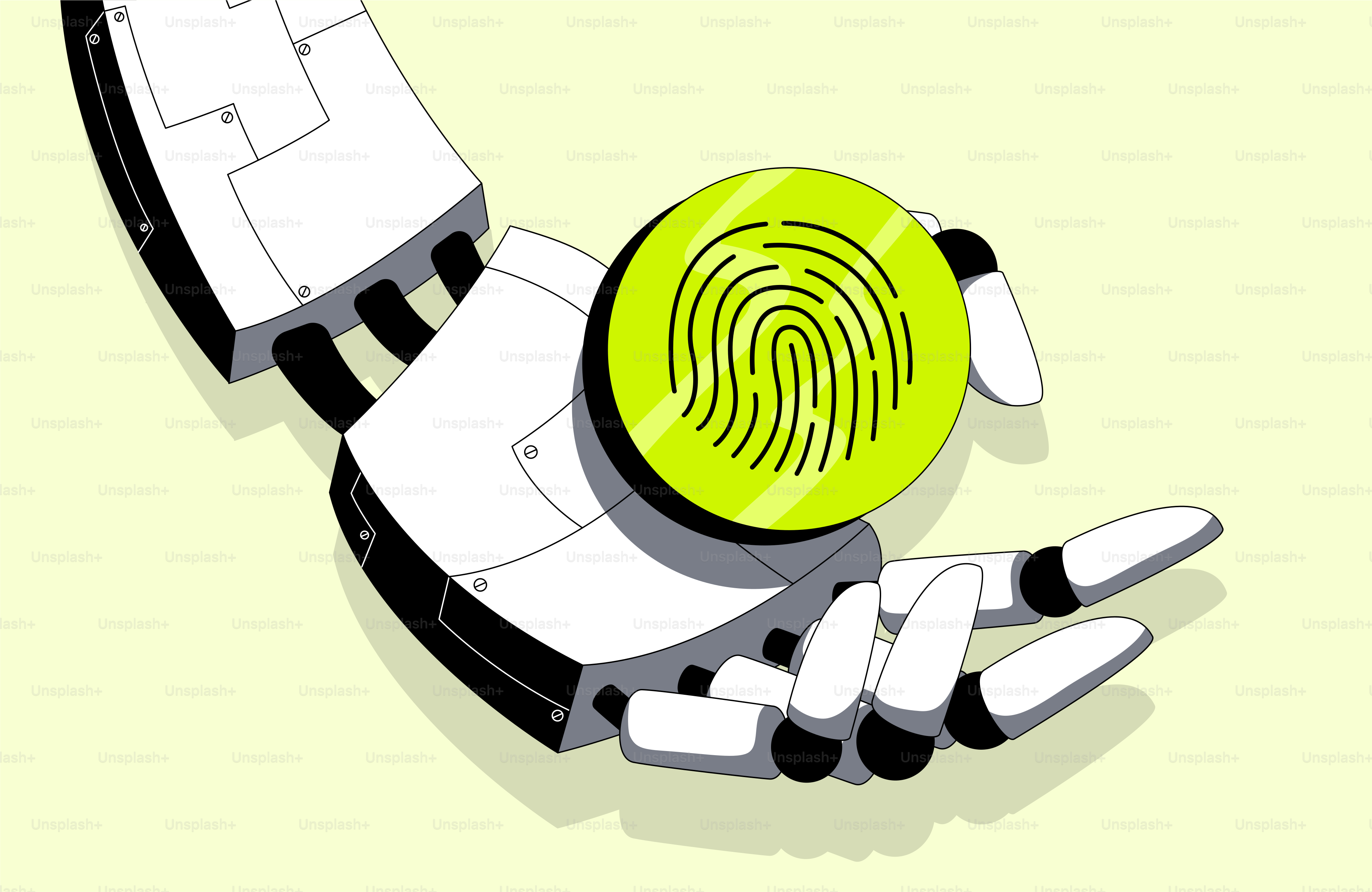 A picture of a hand with a fingerprint on it