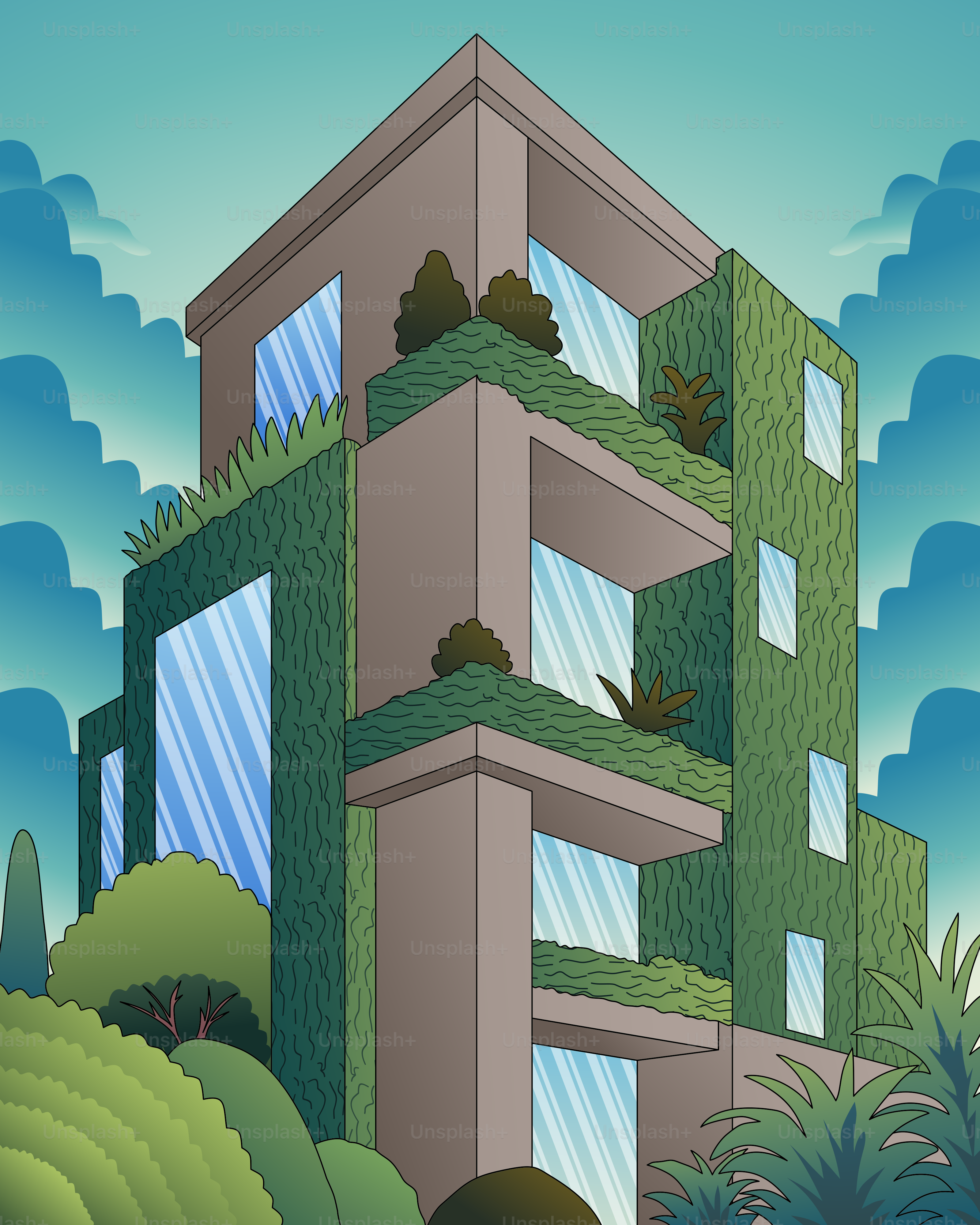 A very tall building with a lot of windows