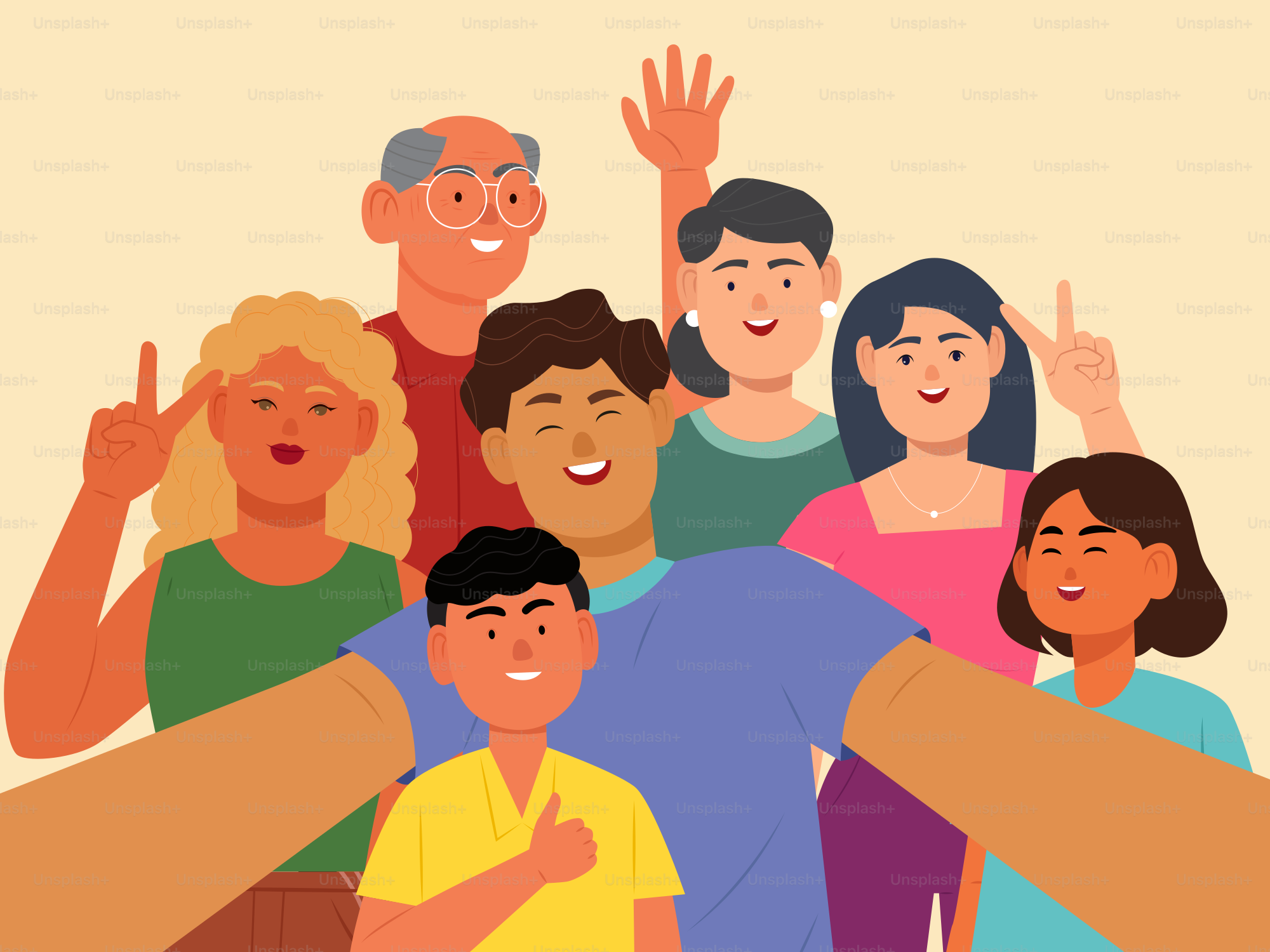 A group of people standing next to each other