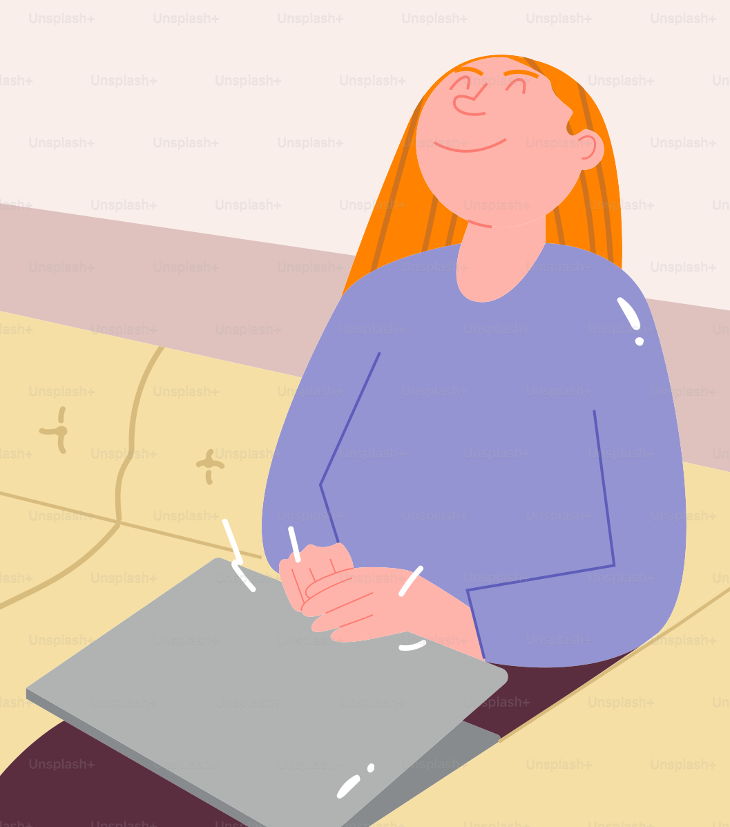 A woman sitting on the floor with a laptop