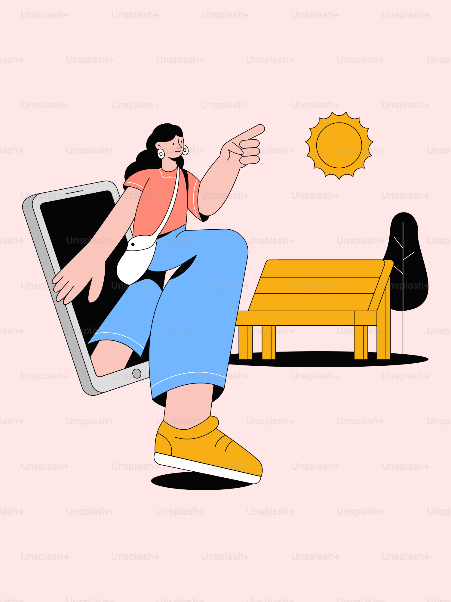 A person sitting on a bench with a cell phone