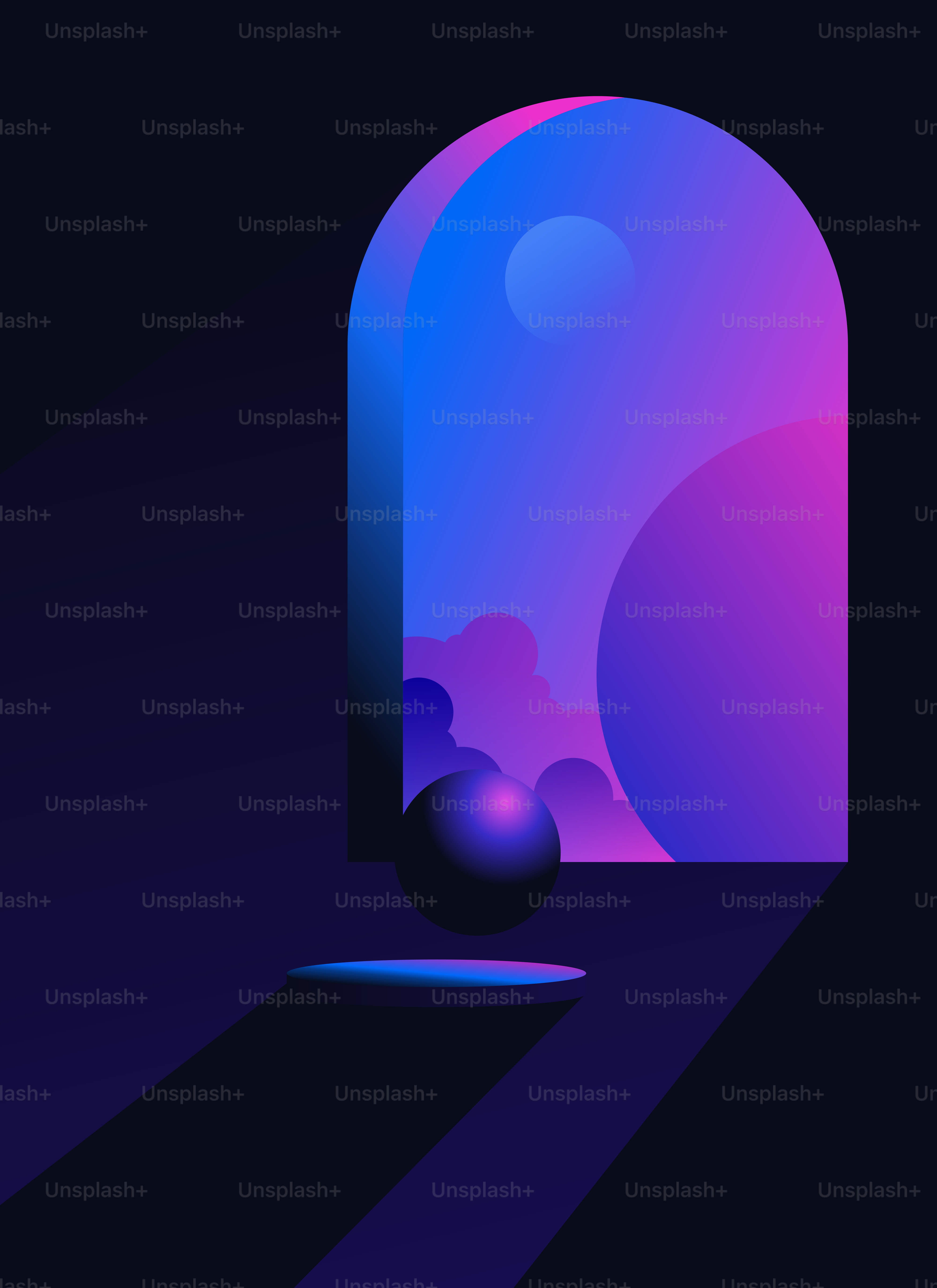 A dark room with a window and a ball on the floor