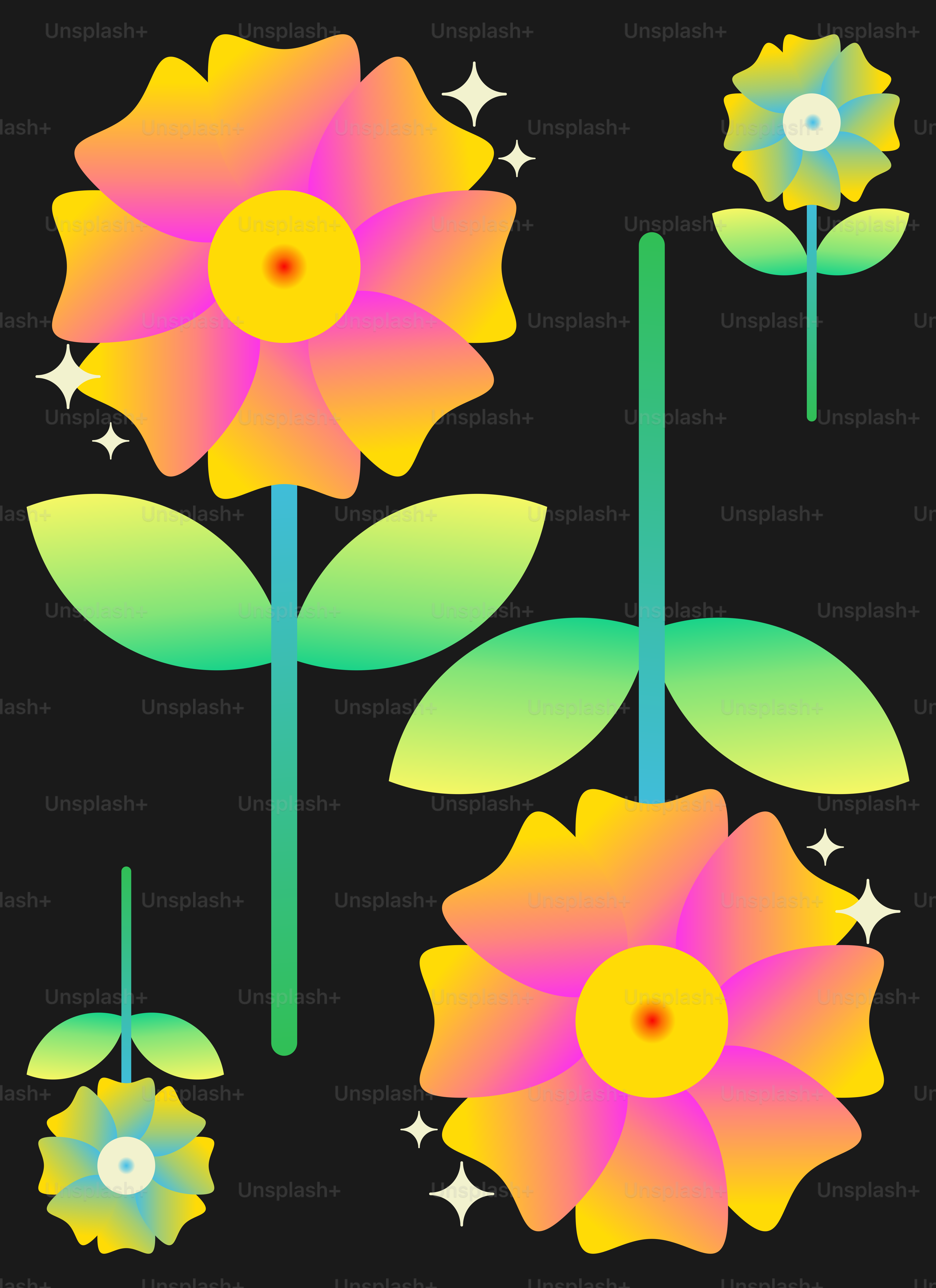 Une image d’une fleur sur fond noir