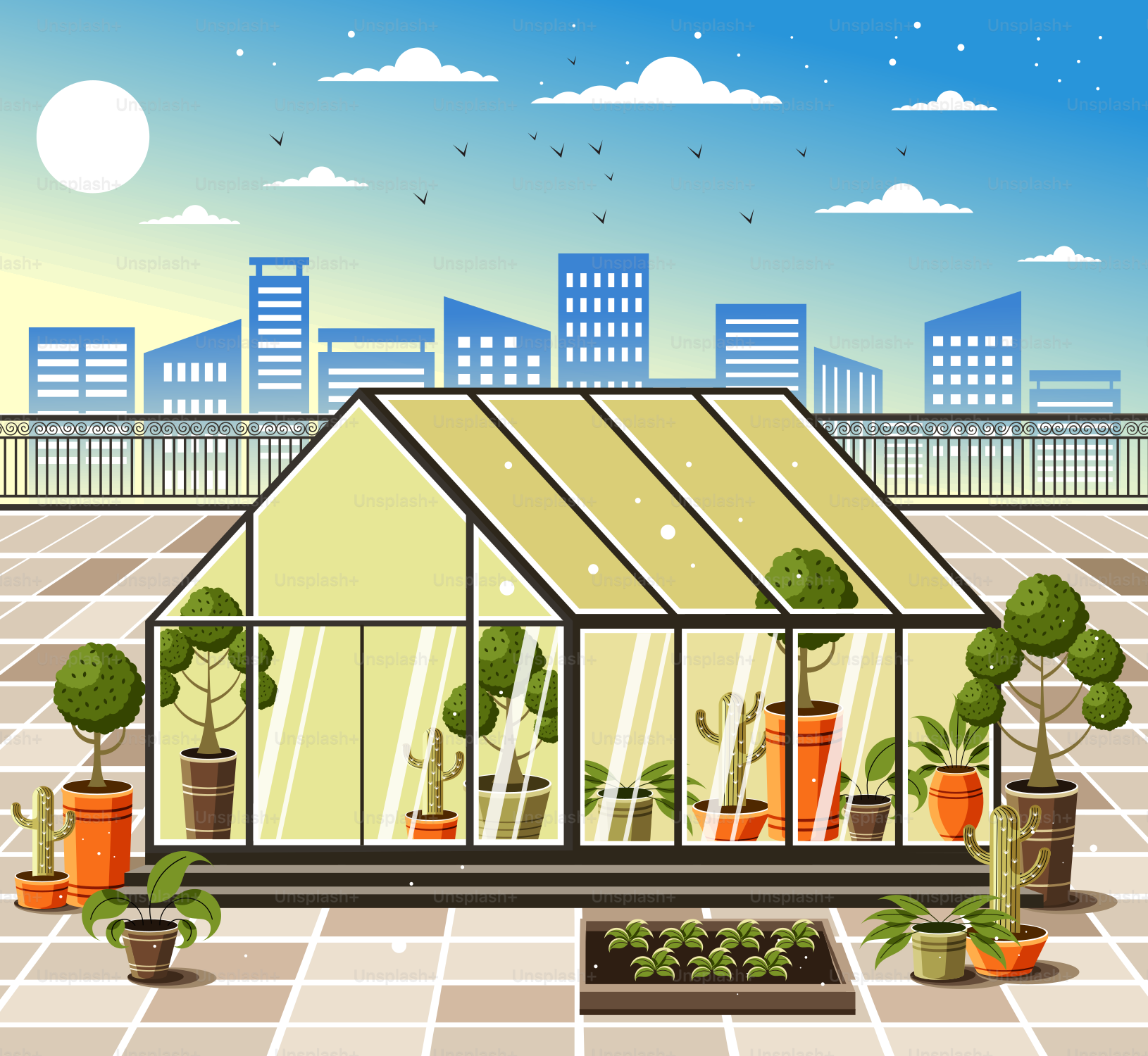 Un pequeño invernadero con plantas dentro