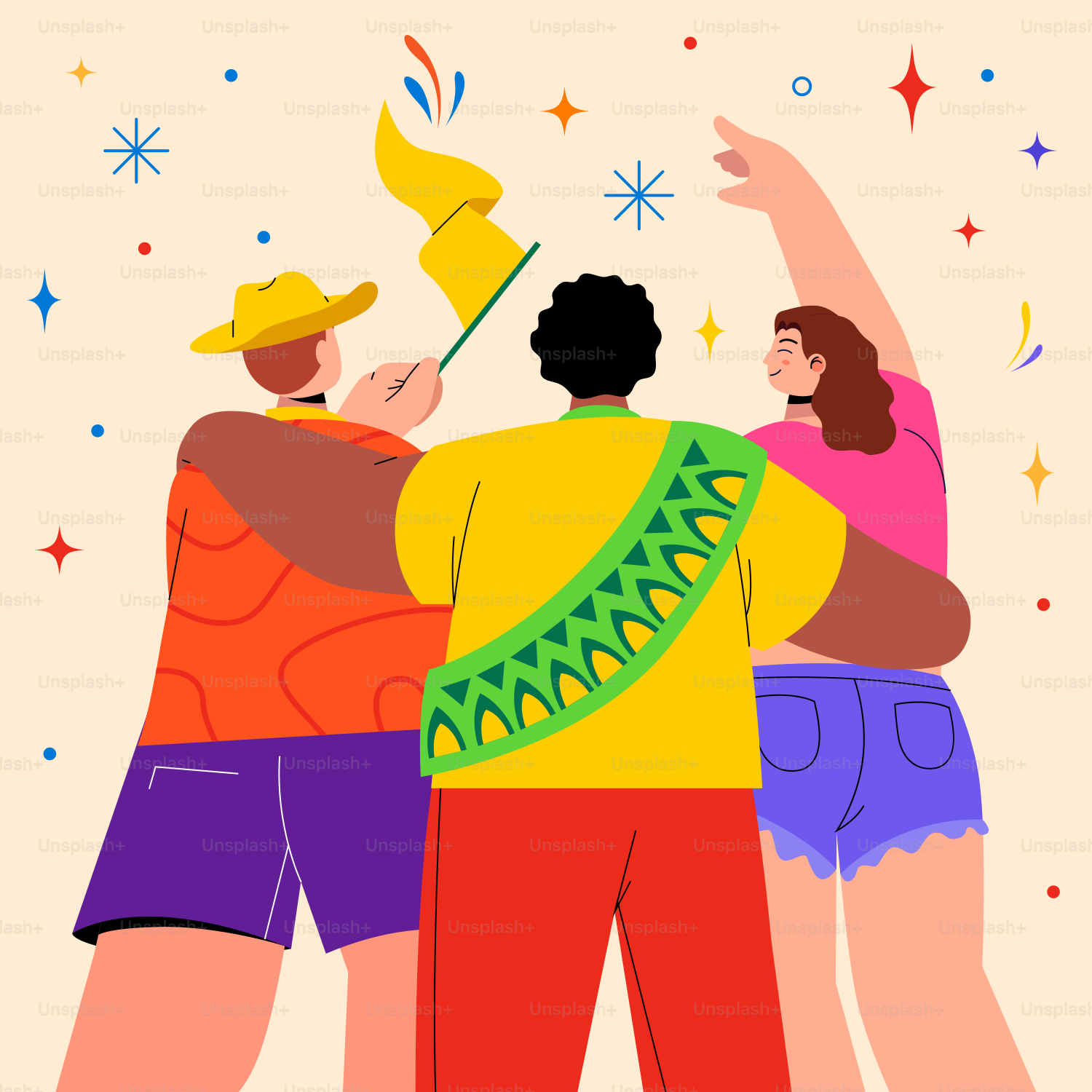 A couple of people standing next to each other