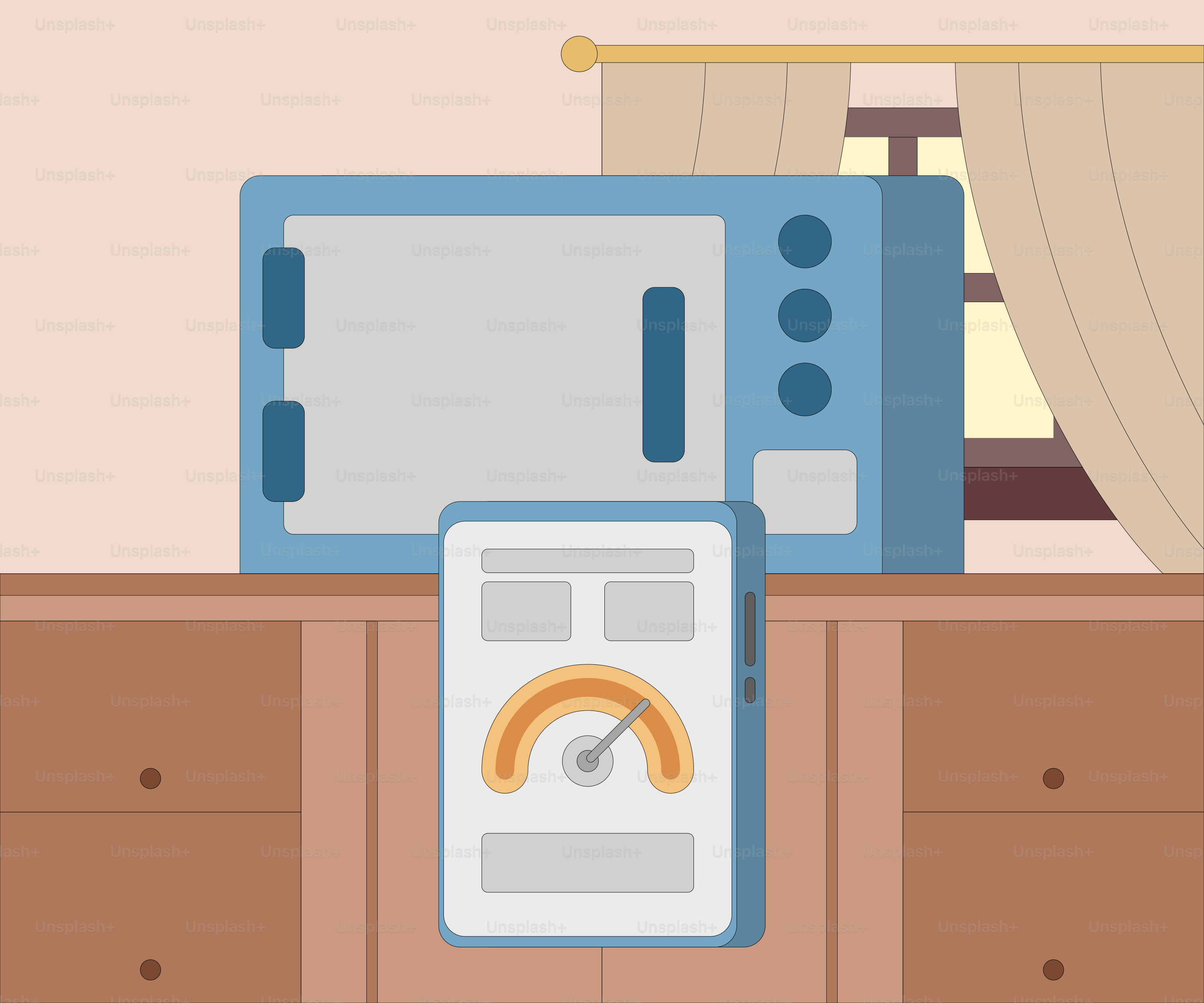 A flat screen TV sitting on top of a wooden dresser