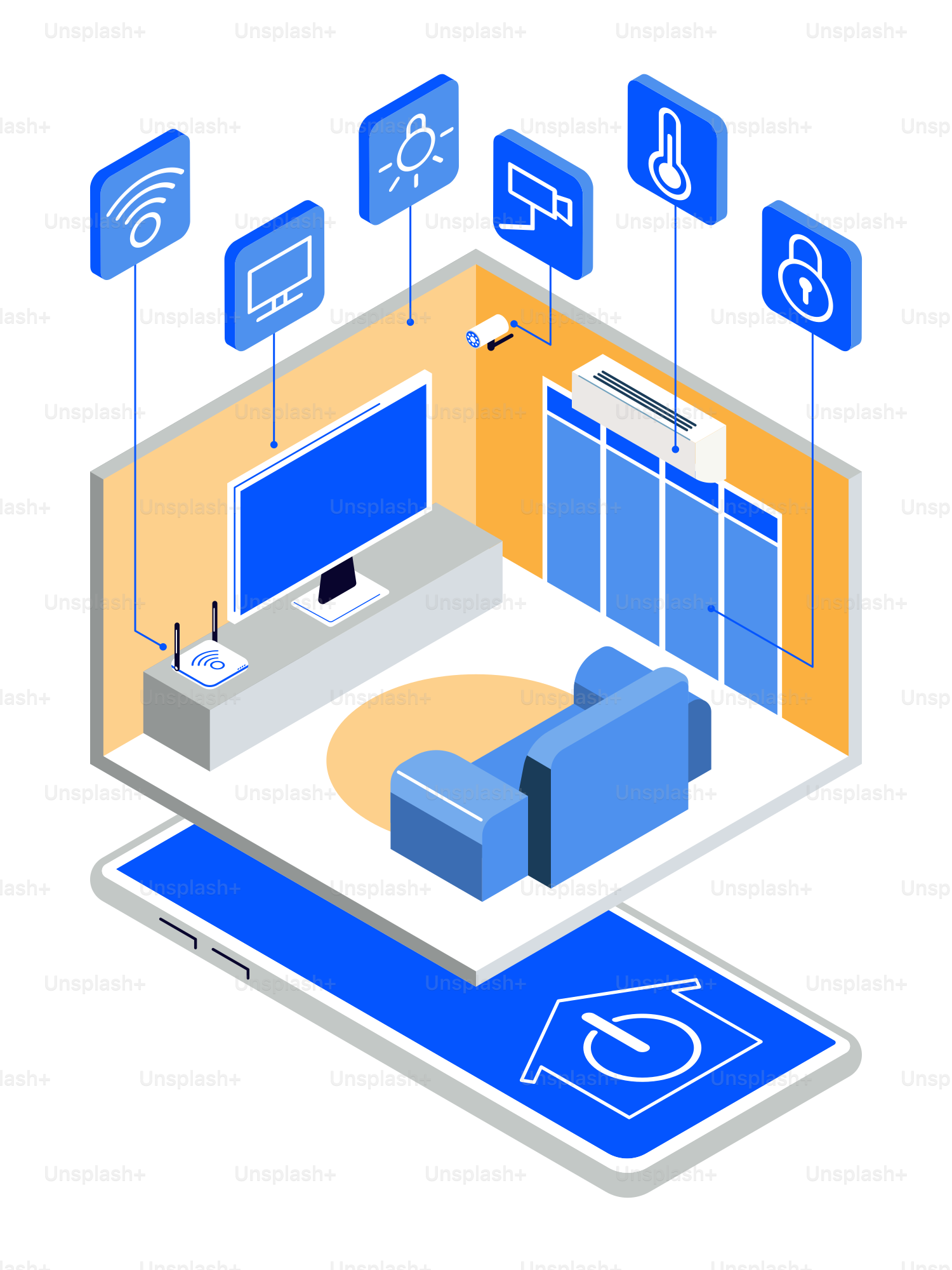 Ein Zimmer mit einem Bett, einer Couch, einem Tisch und einem Telefon