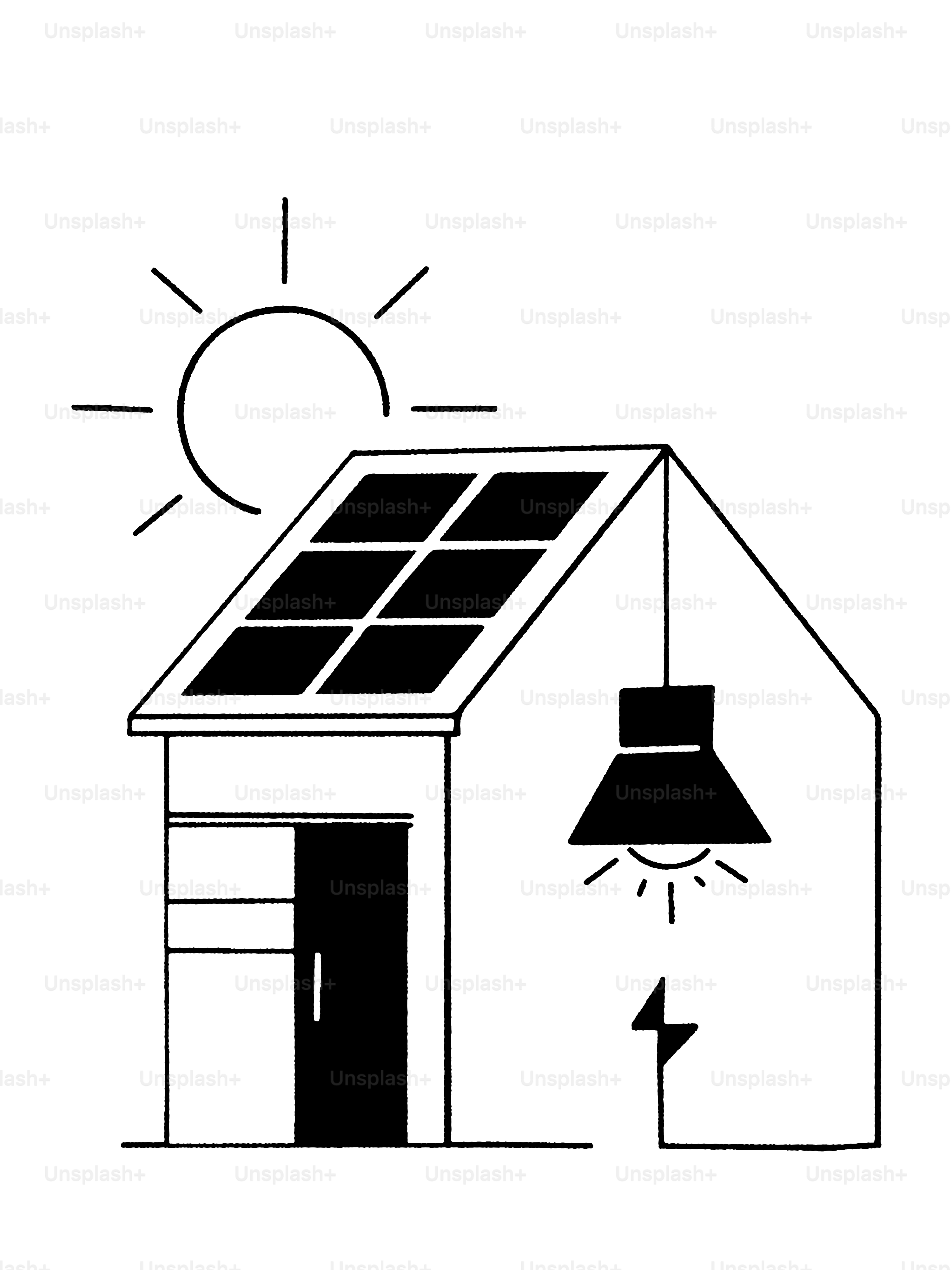 Una casa con un panel solar en el tejado