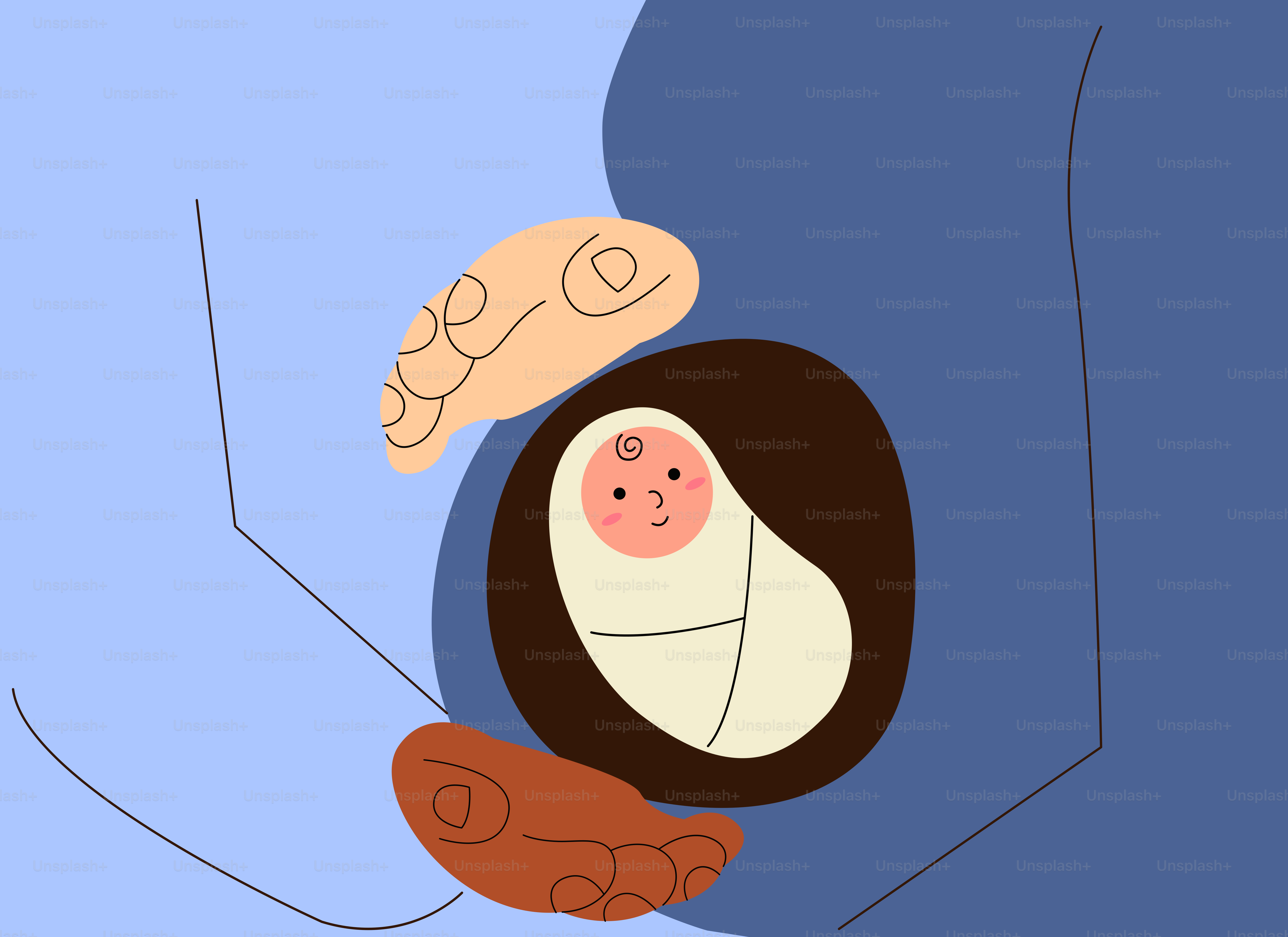 Un hombre sosteniendo a un bebé en brazos